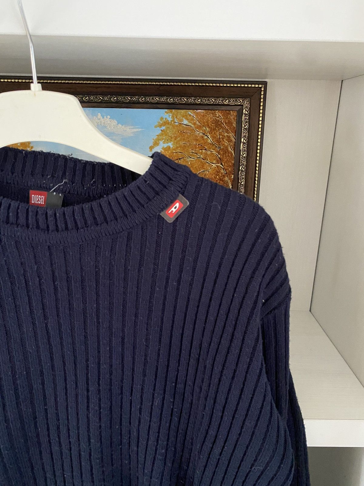 Diesel Vintage Diesel Knit Sweater Embrioned Logo MiniLogo 00s Hype Size US L / EU 52-54 / 3 - 2 Thumbnail