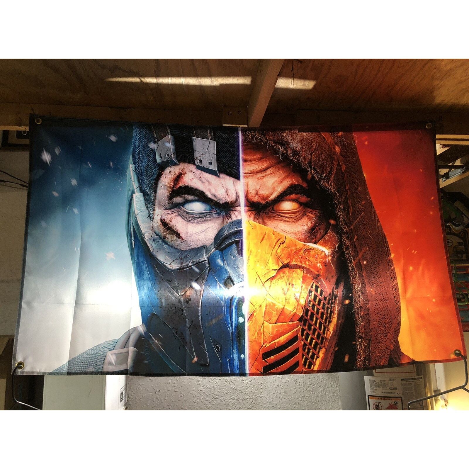Other Mortal Kombat 5ft Sub Zero Scorpion Poster Flag II Fatality Size ONE SIZE - 2 Thumbnail