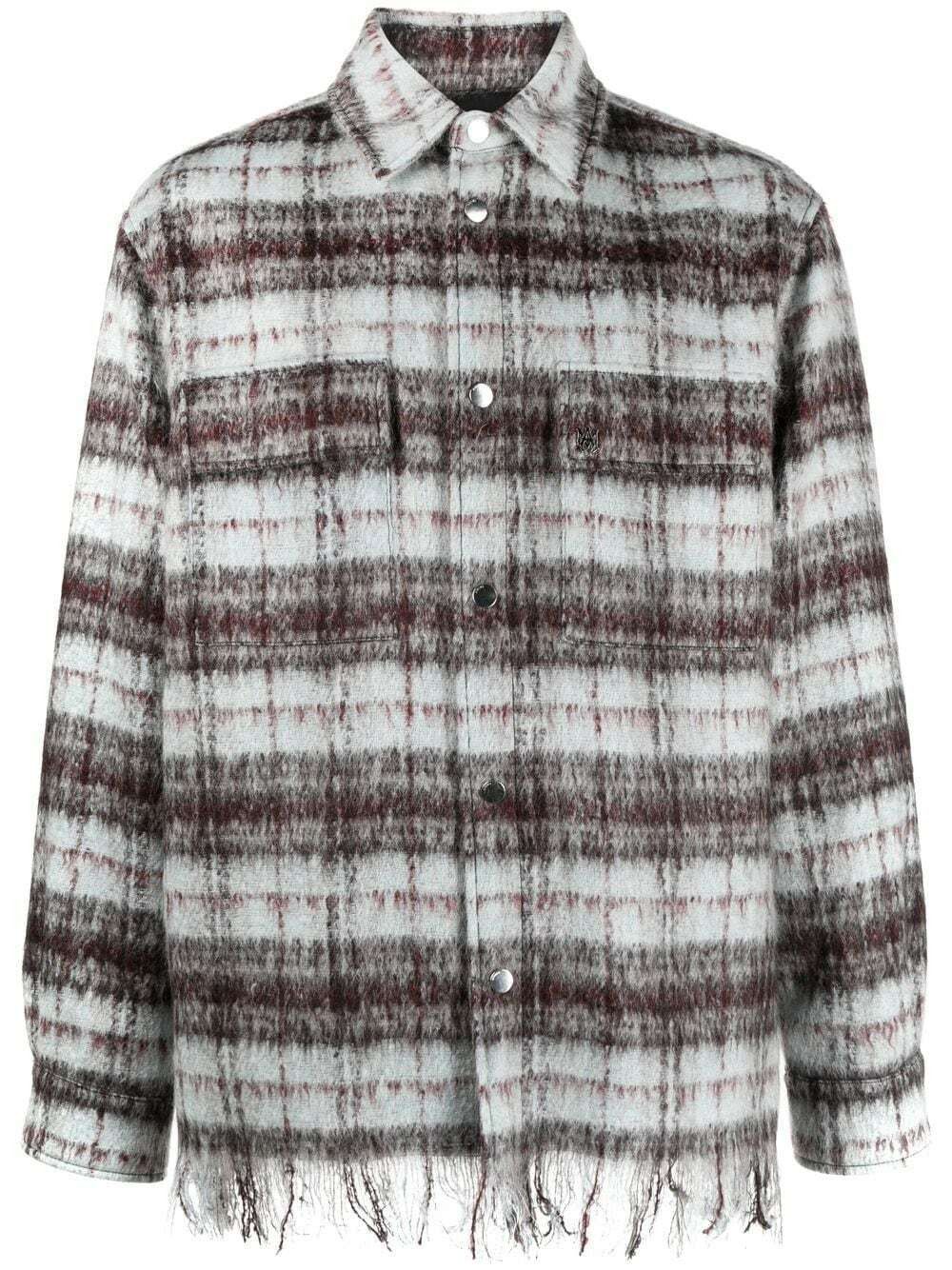 Amiri o1y0525 Checked Shirt in Sky Blue/Red Size US XL / EU 56 / 4 - 1 Thumbnail