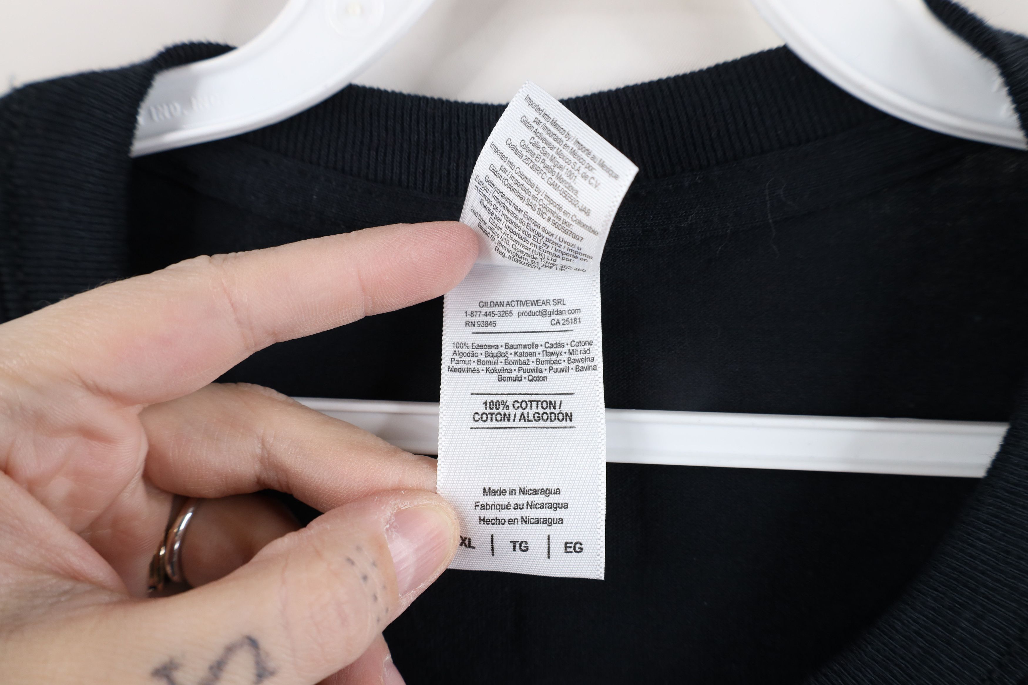 Vintage Deadstock Vintage Y2K Streetwear Heavy Cotton T-Shirt Black Size US XL / EU 56 / 4 - 9 Thumbnail