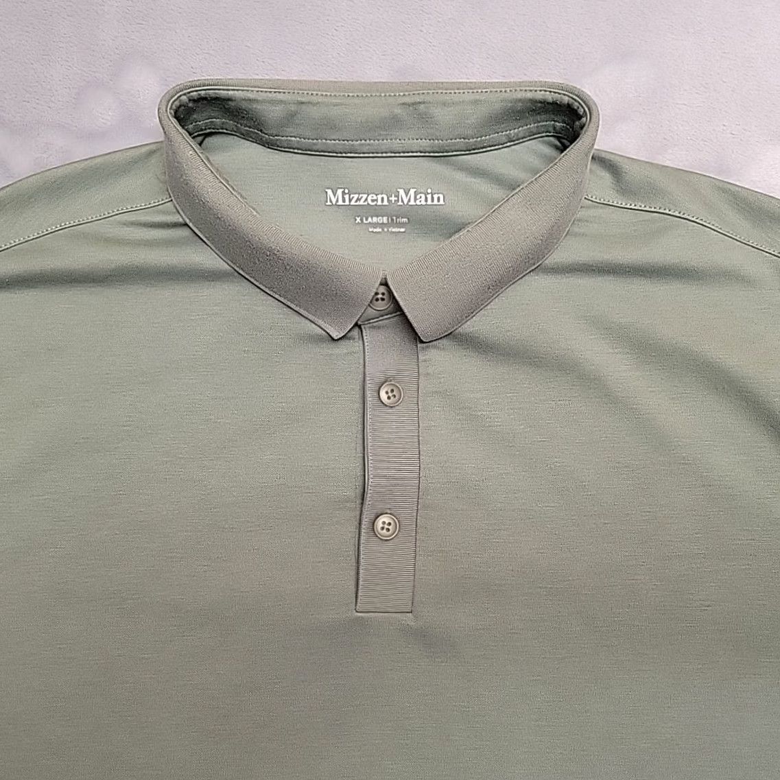 Mizzen+Main Mizzen+Main Polo Shirt Mens XL Green Short Sleeve Golf Performance Polo READ Size US XL / EU 56 / 4 - 3 Thumbnail
