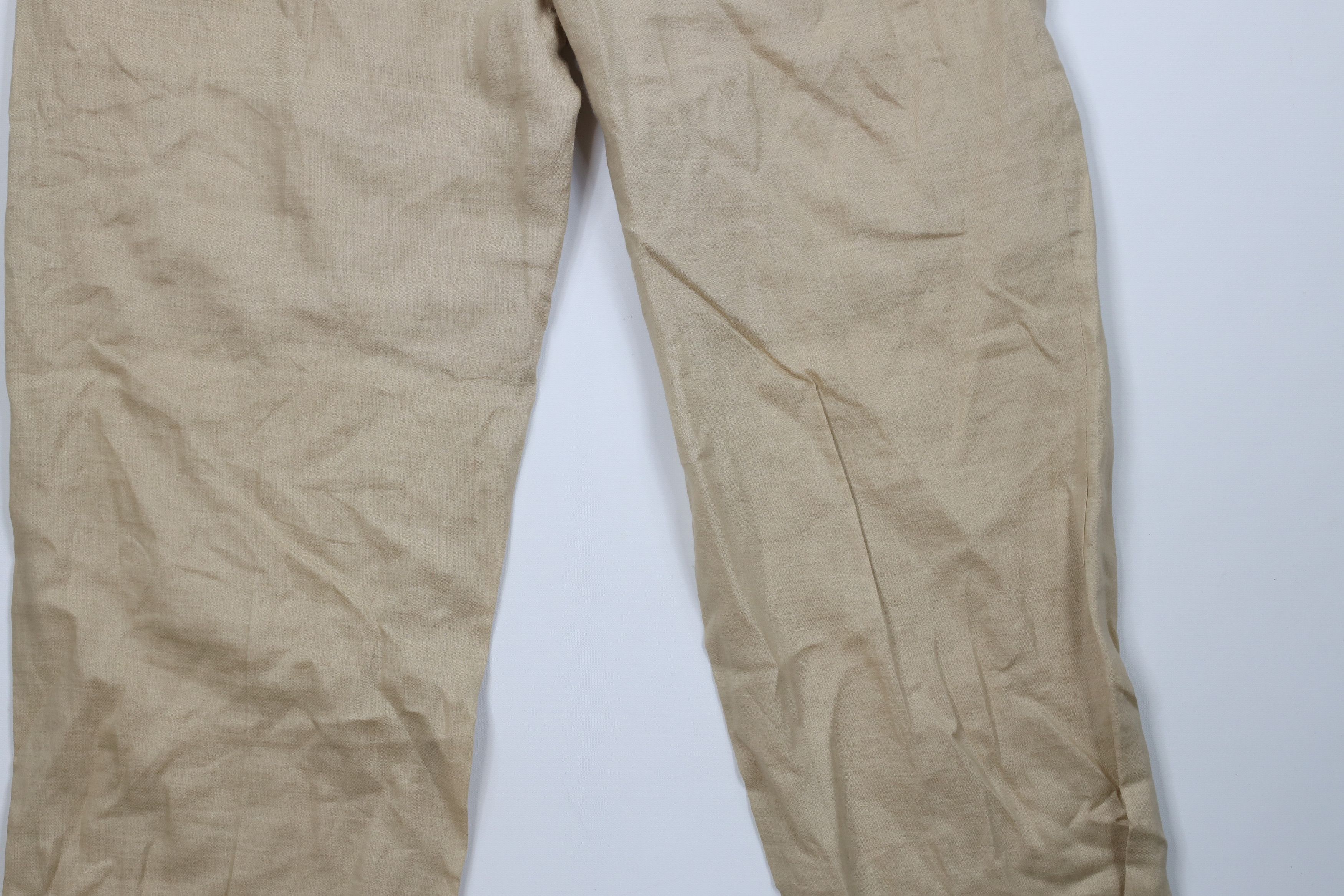 Vintage Vintage 90s Y2K Streetwear Lined Linen Wide Leg Pants Beige Size US 38 / EU 54 - 13 Thumbnail