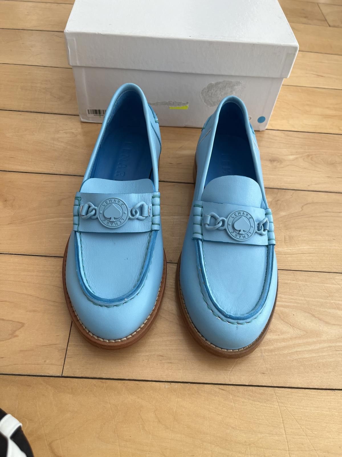 Other Lemare Baby Blue Penny Loafers Size US 7 / IT 37 - 4 Thumbnail