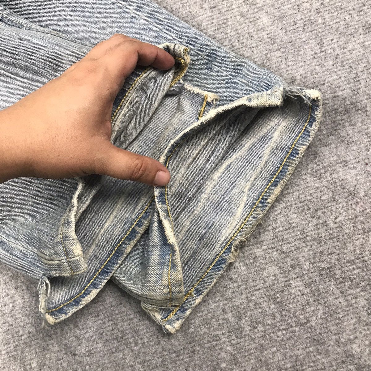 Japanese Brand × Lee FLARE JEANS⚡️LEE LIGHT WASH BLUE FADED DENIM PANTS Size US 30 / EU 46 - 19 Thumbnail