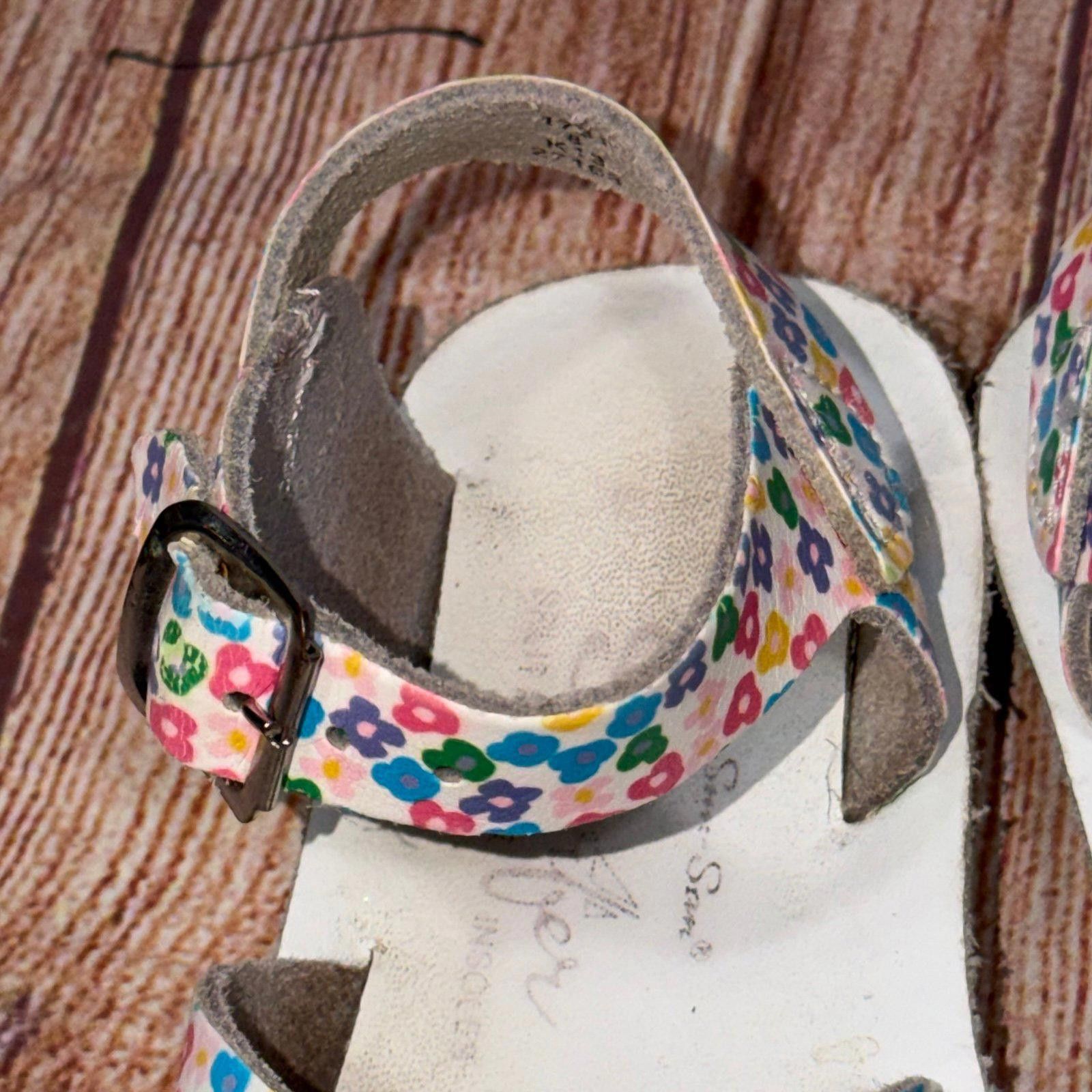 Other Salt Water Kids Floral Print Leather Sandals Size 8 Size US 8 / IT 38 - 4 Thumbnail