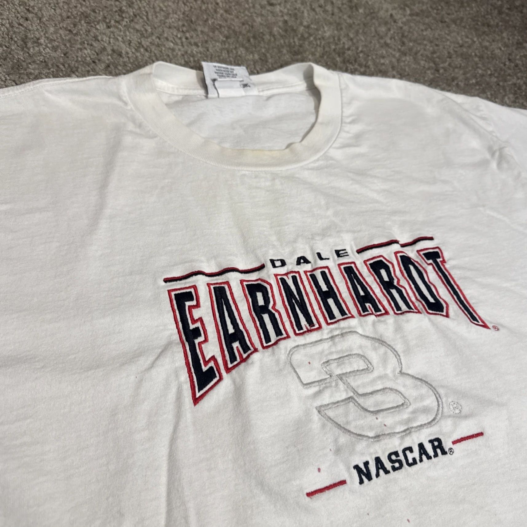 Vintage VINTAGE Dale Earnhardt #3 Embroidered Nascar Racing White T-Shirt XL Chase Mens 90s Size US XL / EU 56 / 4 - 5 Thumbnail