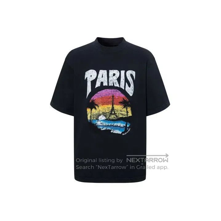 Balenciaga Balenciaga Paris Graphic Short Sleeve T. Size US S / EU 44-46 / 1 - 1 Thumbnail