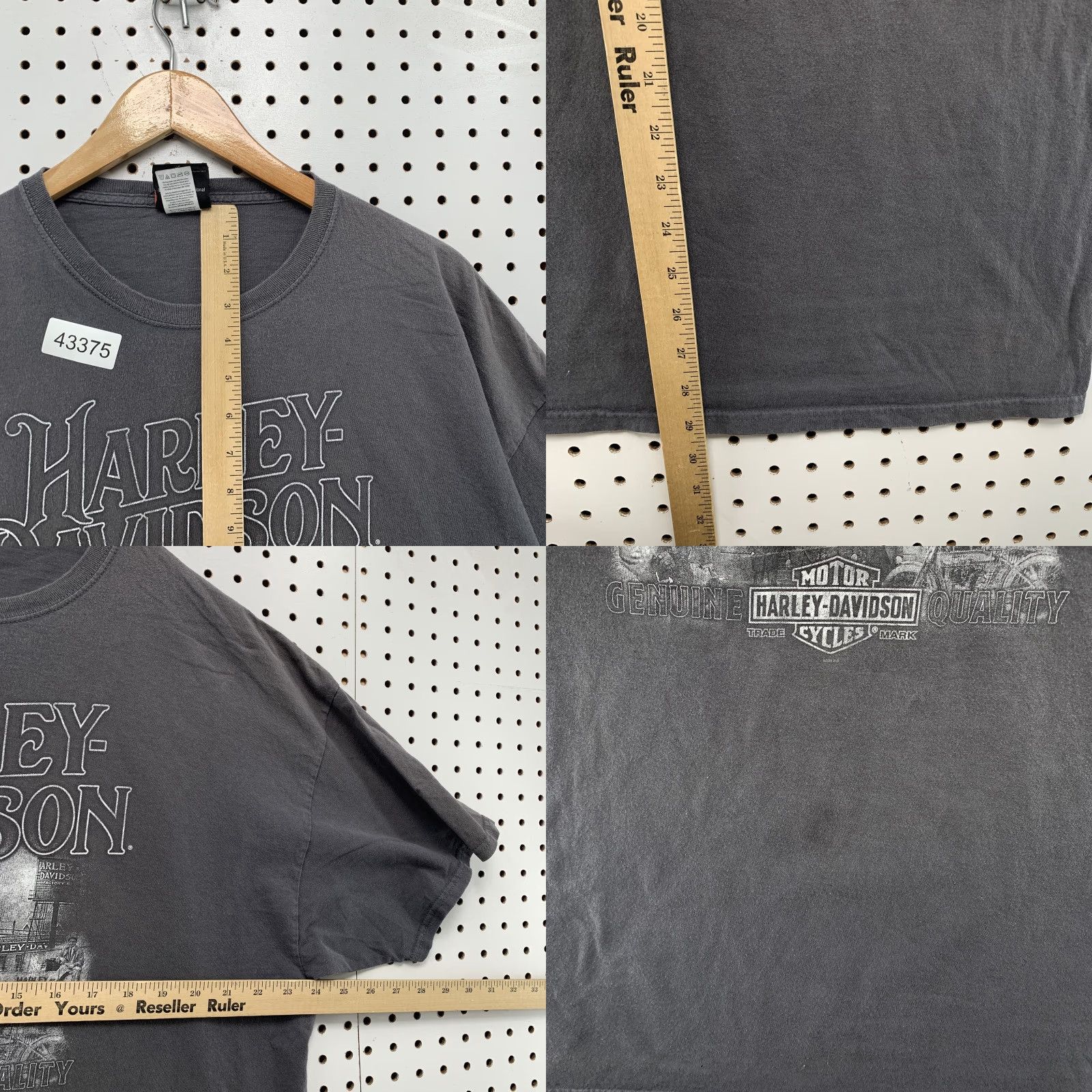 Harley Davidson Harley-Davidson Gray Motorcycle Graphic T-Shirt 2XL Men’s Size US XXL / EU 58 / 5 - 8 Thumbnail