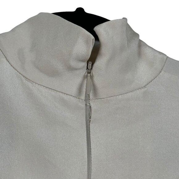 Designer × Tibi TIBI Tie-Belt Cream/Beige Women's Sz 4 Long Sleeve, Mock Nec Size S / US 4 / IT 40 - 8 Thumbnail