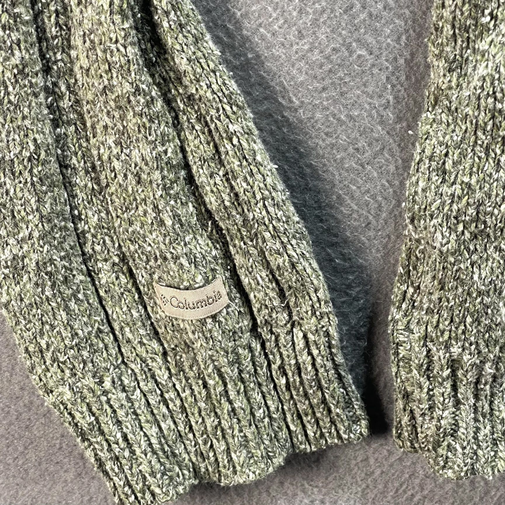 Vintage Columbia Sweater Womens Large Gray Hooded Button Up Cardigan Knit Outdoors Size L / US 10 / IT 46 - 4 Thumbnail