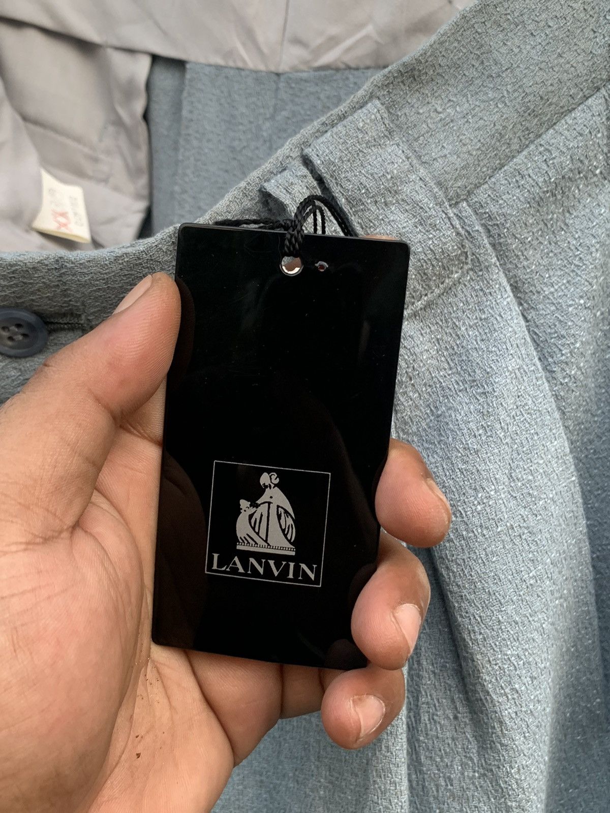 Lanvin NEW Lanvin emboss textured trouser pants Size US 32 / EU 48 - 12 Thumbnail