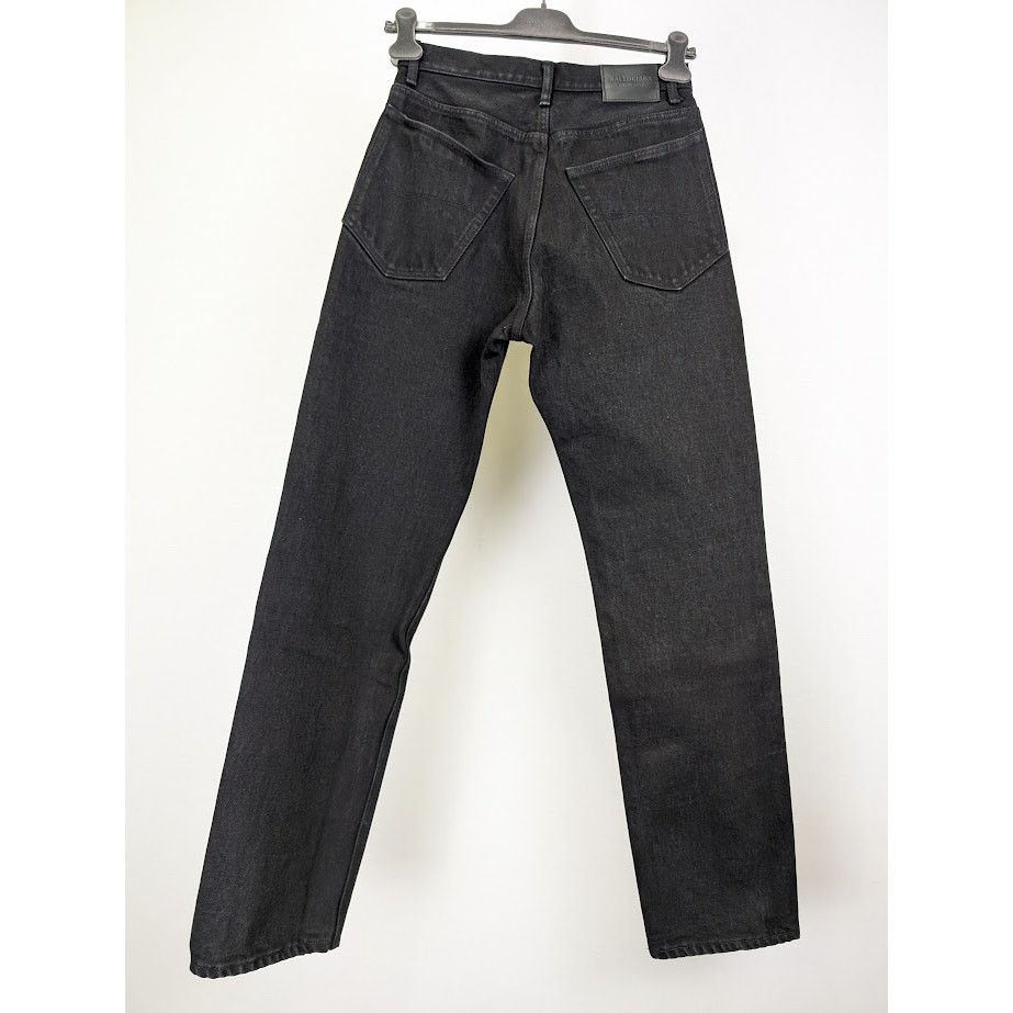 Balenciaga o1rshd1 Japanese Heavy Denim Pants in Pitch Black Size US 31 - 11 Thumbnail