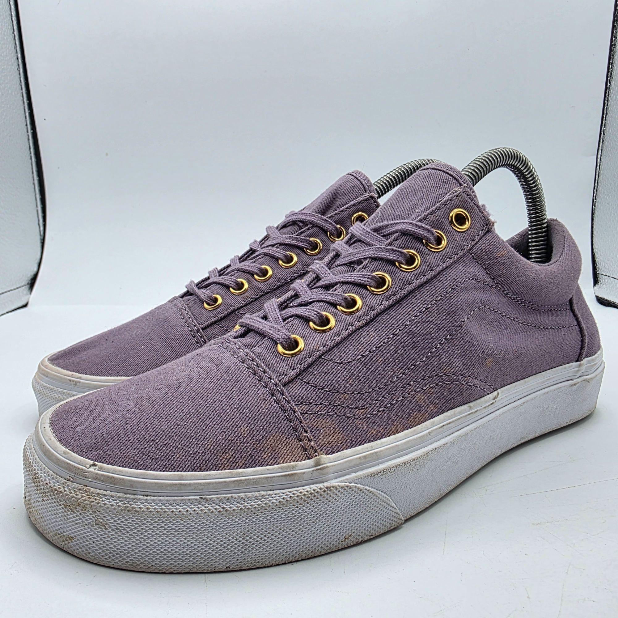 Vans Vans Old Skool Womens 8.5 Purple Gold Casual Sneakers Skate Size US 8.5 / IT 38.5 - 4 Thumbnail