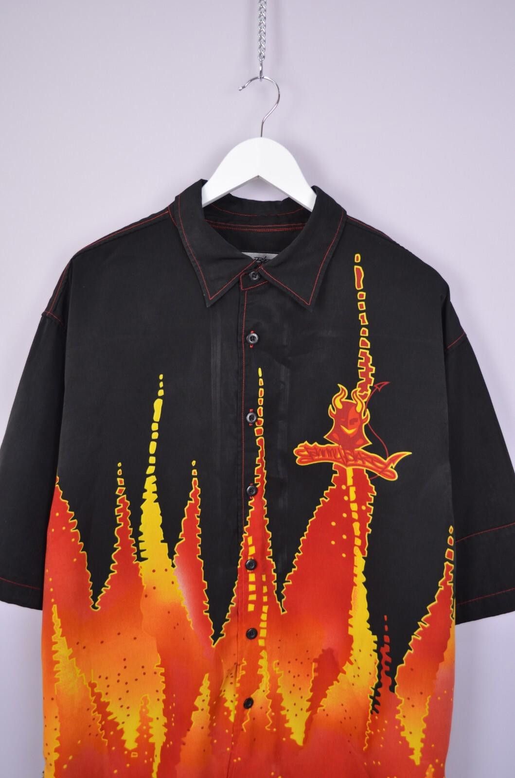 Designer Vintage Johny Blaze Anime Devil Rap Oversize Shirt Size XL Size US XL / EU 56 / 4 - 2 Thumbnail