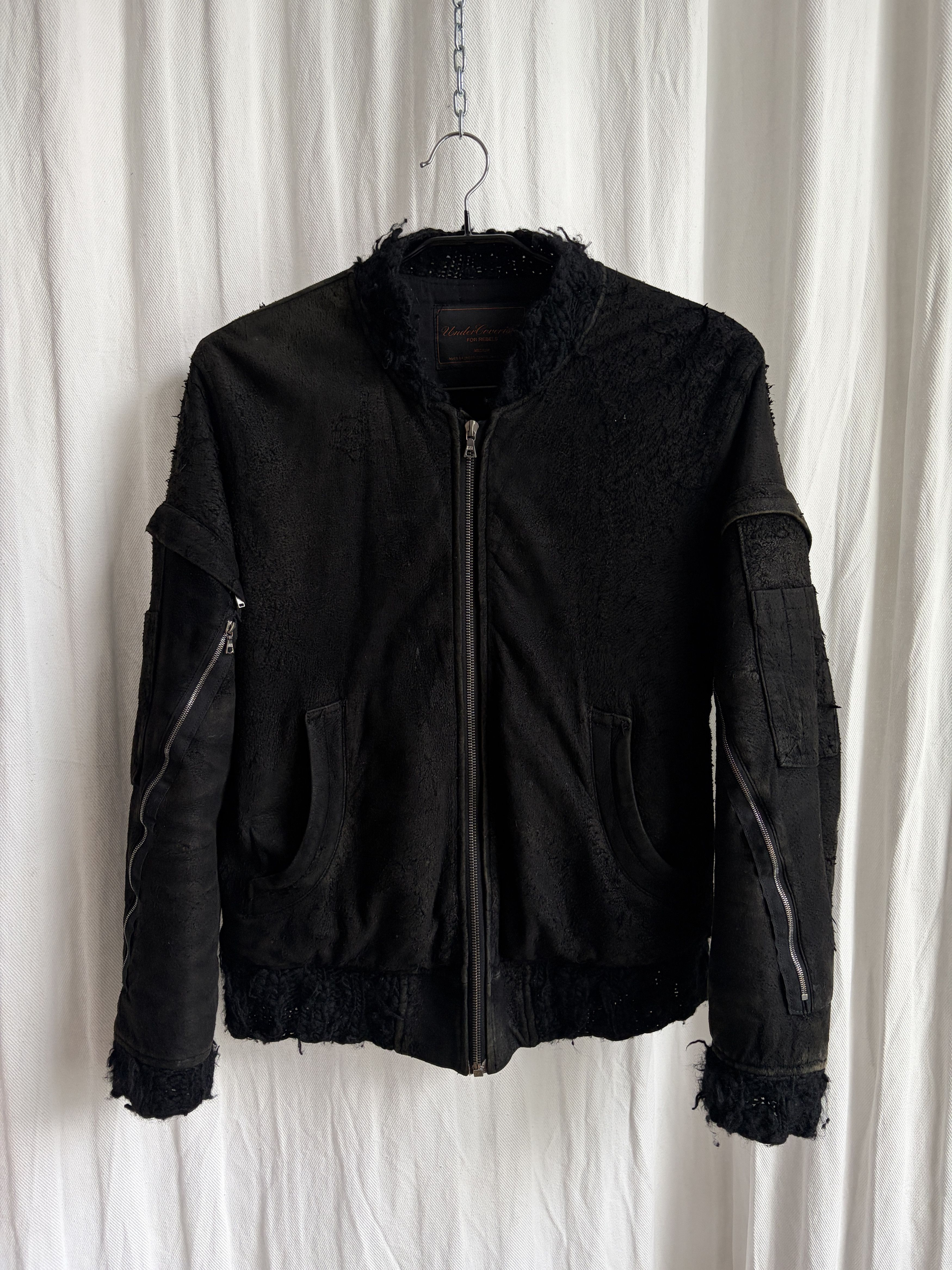 Undercover AW04 "But Beautiful" Blistered Distressed Lambskin Bomber Size US M / EU 48-50 / 2 - 1 Thumbnail