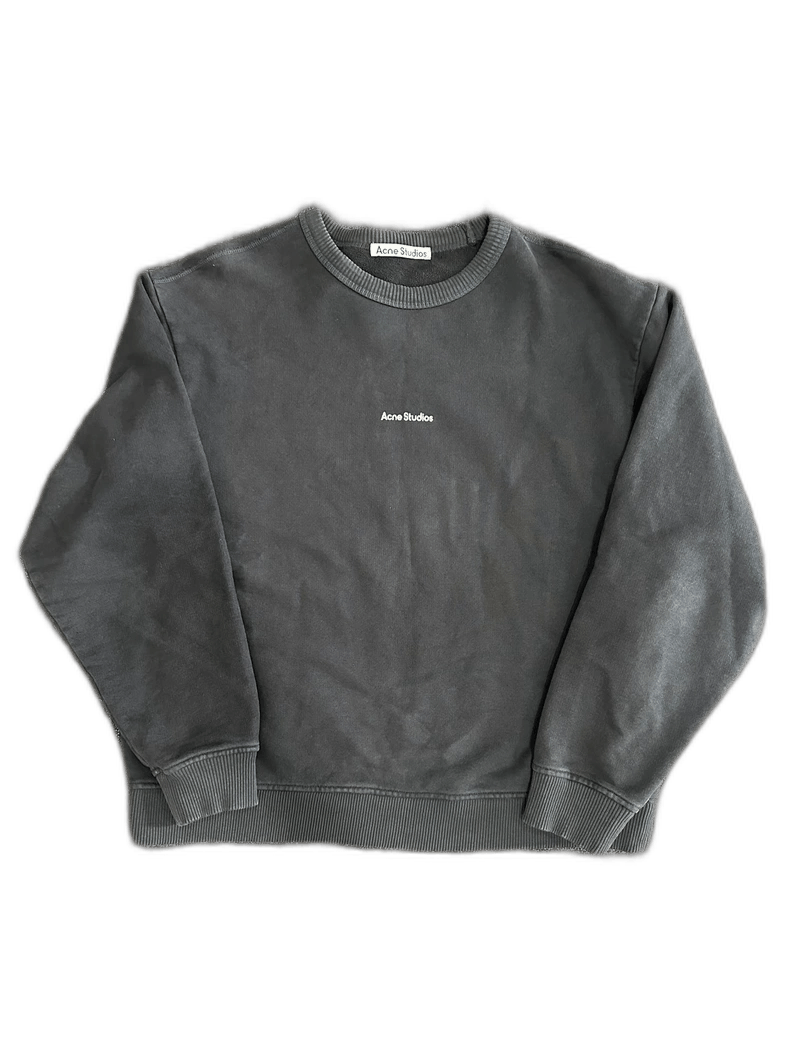 Acne Studios Acne Studios Distressed Black Sweatshirt Size US S / EU 44-46 / 1 - 1 Thumbnail