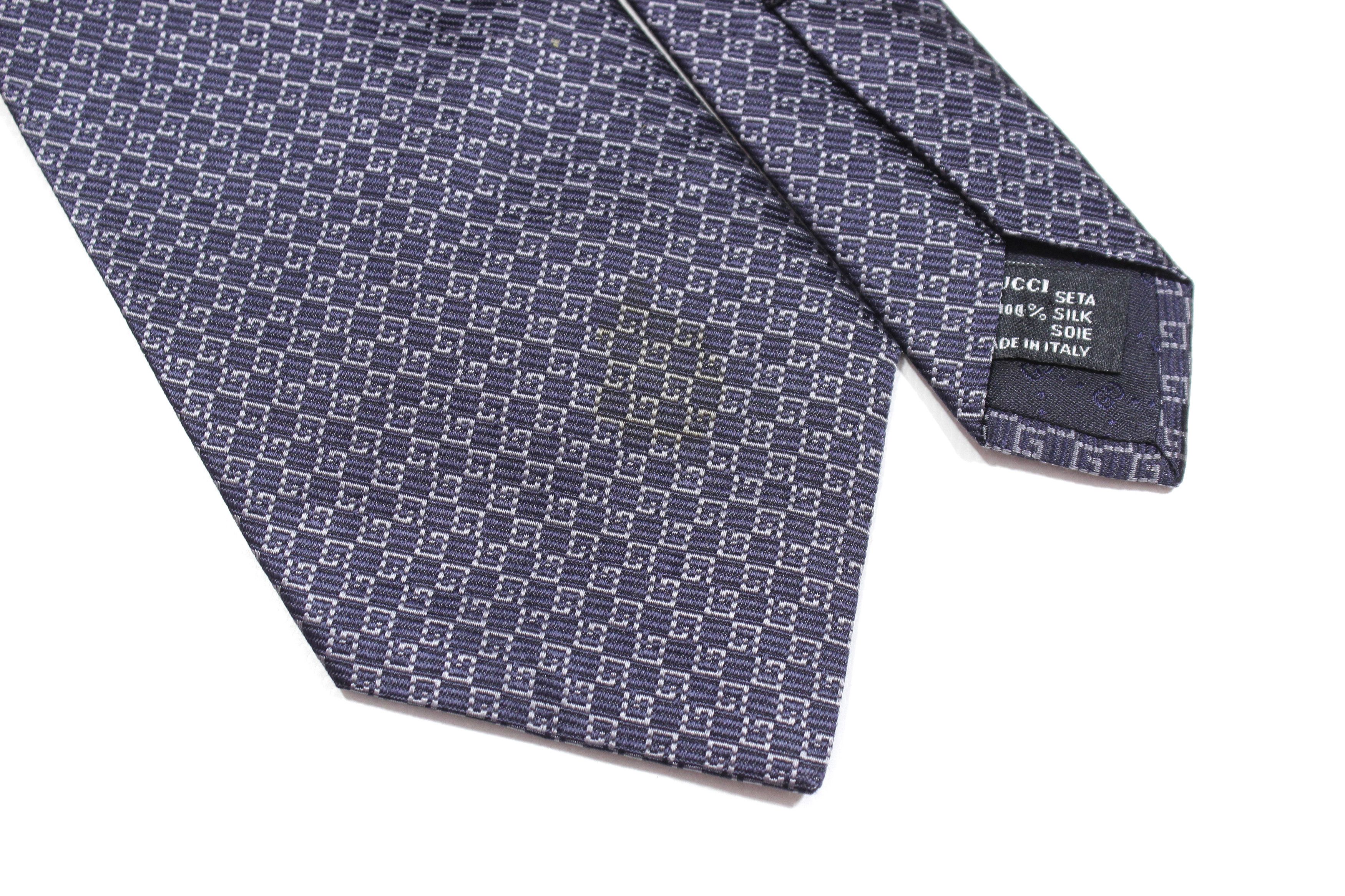 Gucci 00S Tom Ford Era Monogram Silk Tie Vintage Size ONE SIZE - 6 Thumbnail