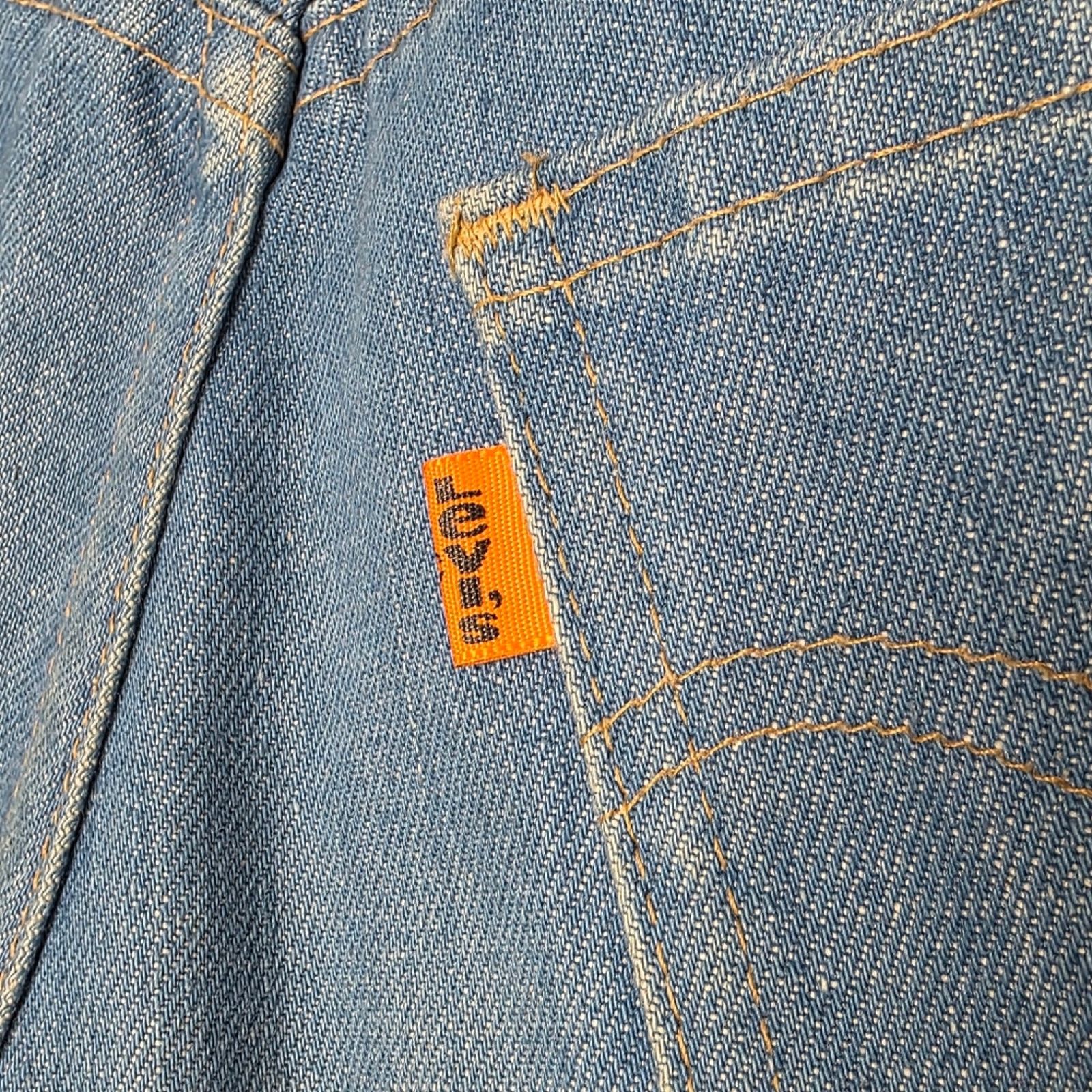 Levi's 70s Levi’s Orange Tab Flare Jeans USA W24 L31 (23x30.5) Size 23" - 6 Thumbnail