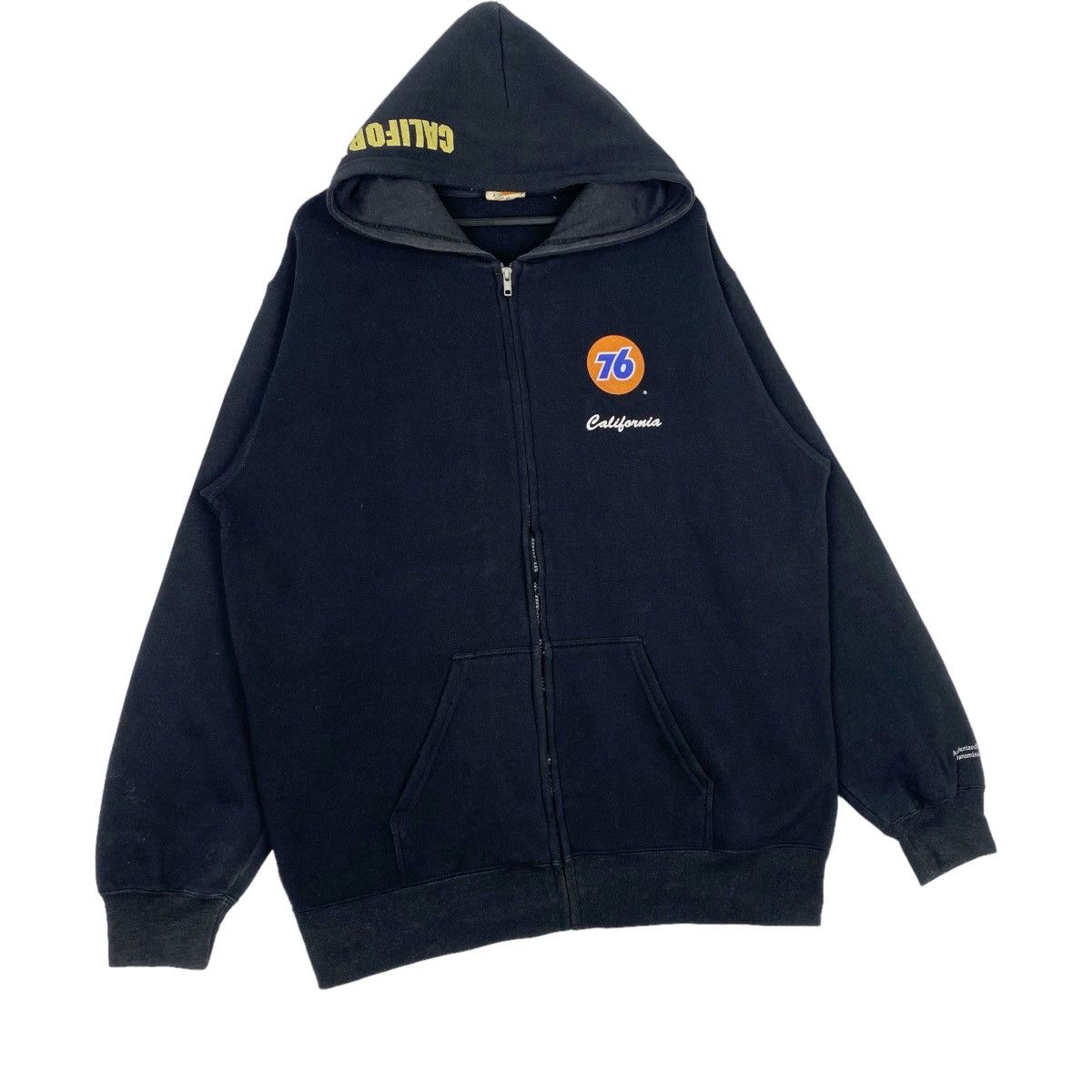 Designer × Vintage 76 Lubricants Hoodie Sweatshirt Full Zip Pullover Jumper Size US XL / EU 56 / 4 - 4 Thumbnail