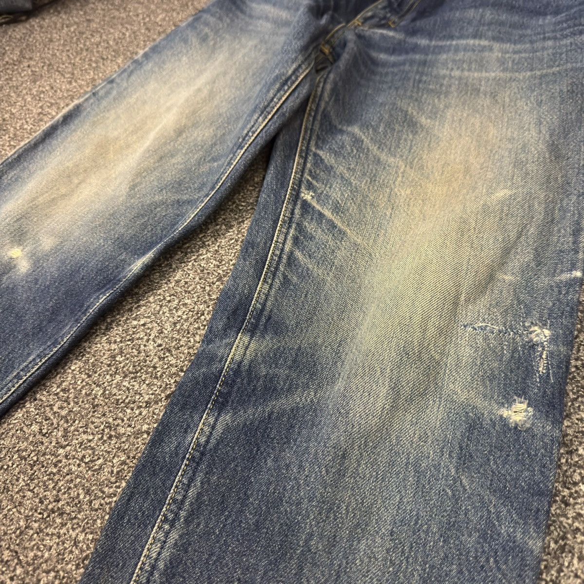 Denim & Co. 🔥🇯🇵 Vintage 90s Lee Distressed Faded Blue Wash Denim W32 Size US 32 / EU 48 - 5 Thumbnail