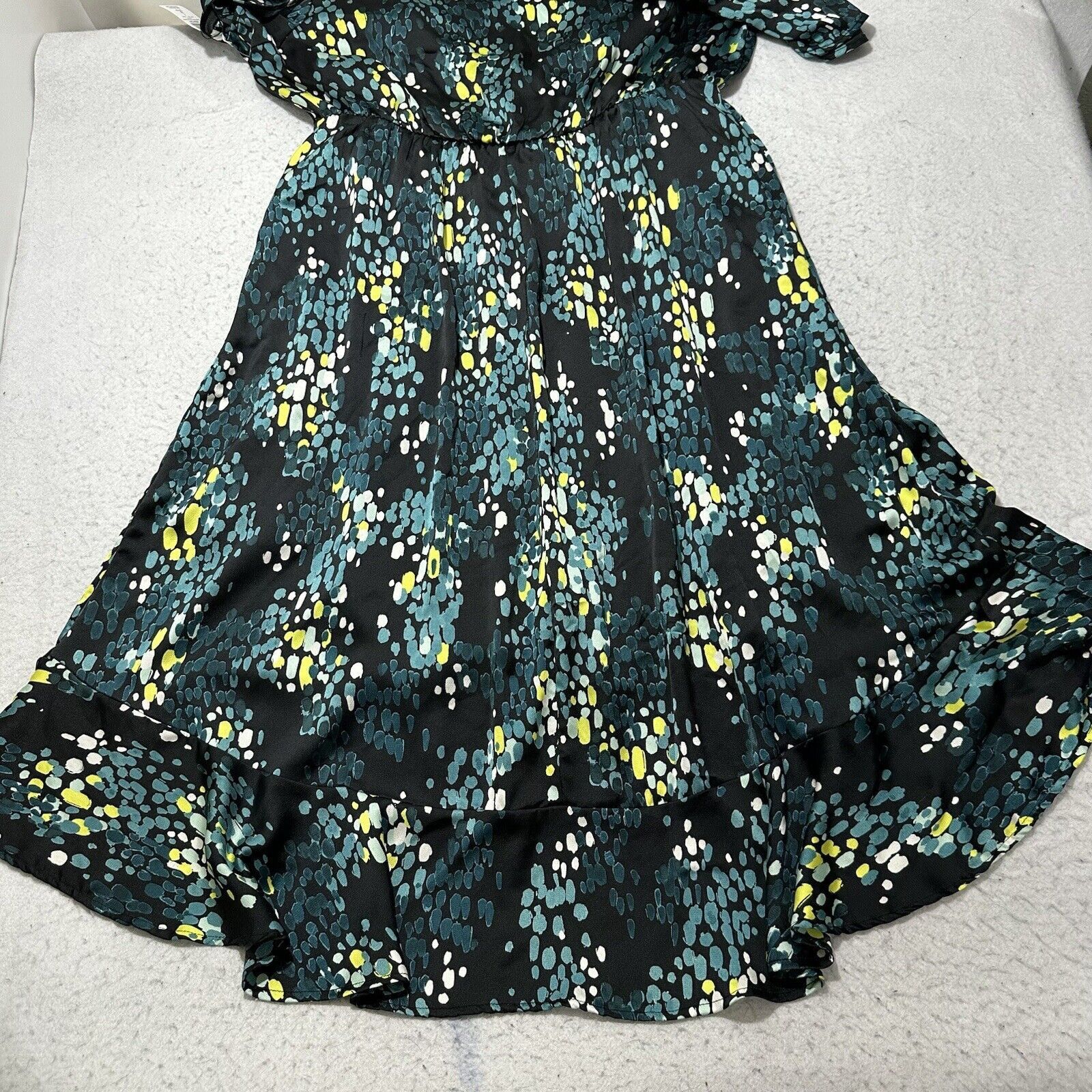 Other Torrid 1X 14-16 Midi Bubble Charm Flutter Sleeve Wrap Dress Size XL / US 12-14 / IT 48-50 - 14 Thumbnail