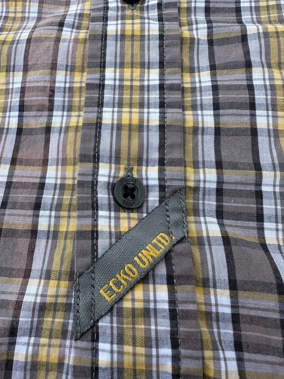 Ecko Unltd. × Vintage Vintage Y2K Ecko Unltd Plaid Button zip Skater Cybergoth Size US XL / EU 56 / 4 - 4 Thumbnail