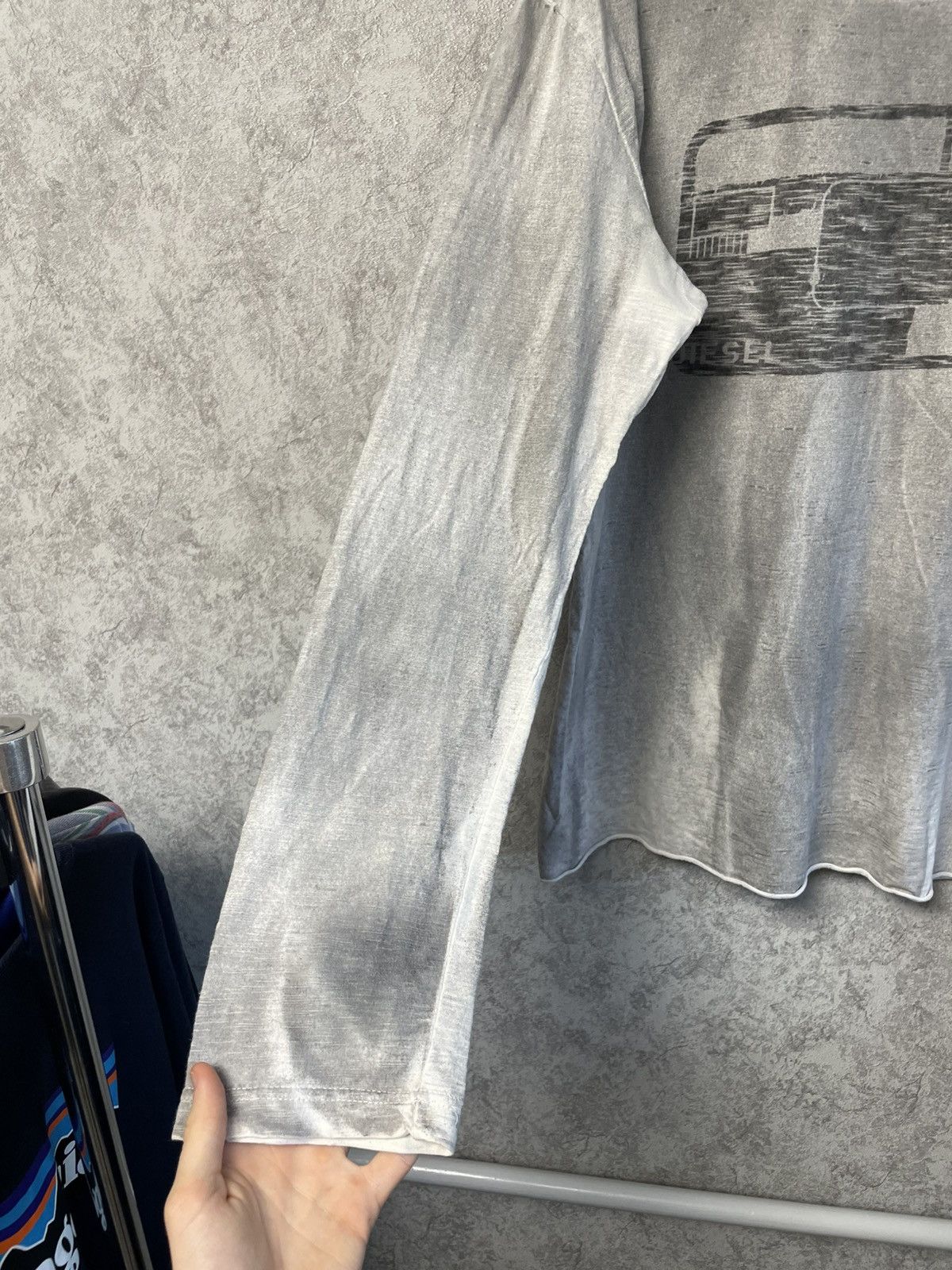 Diesel Vintage Diesel Distressed Long Sleeve Made In Italy Y2K 90s Size US XXL / EU 58 / 5 - 5 Thumbnail