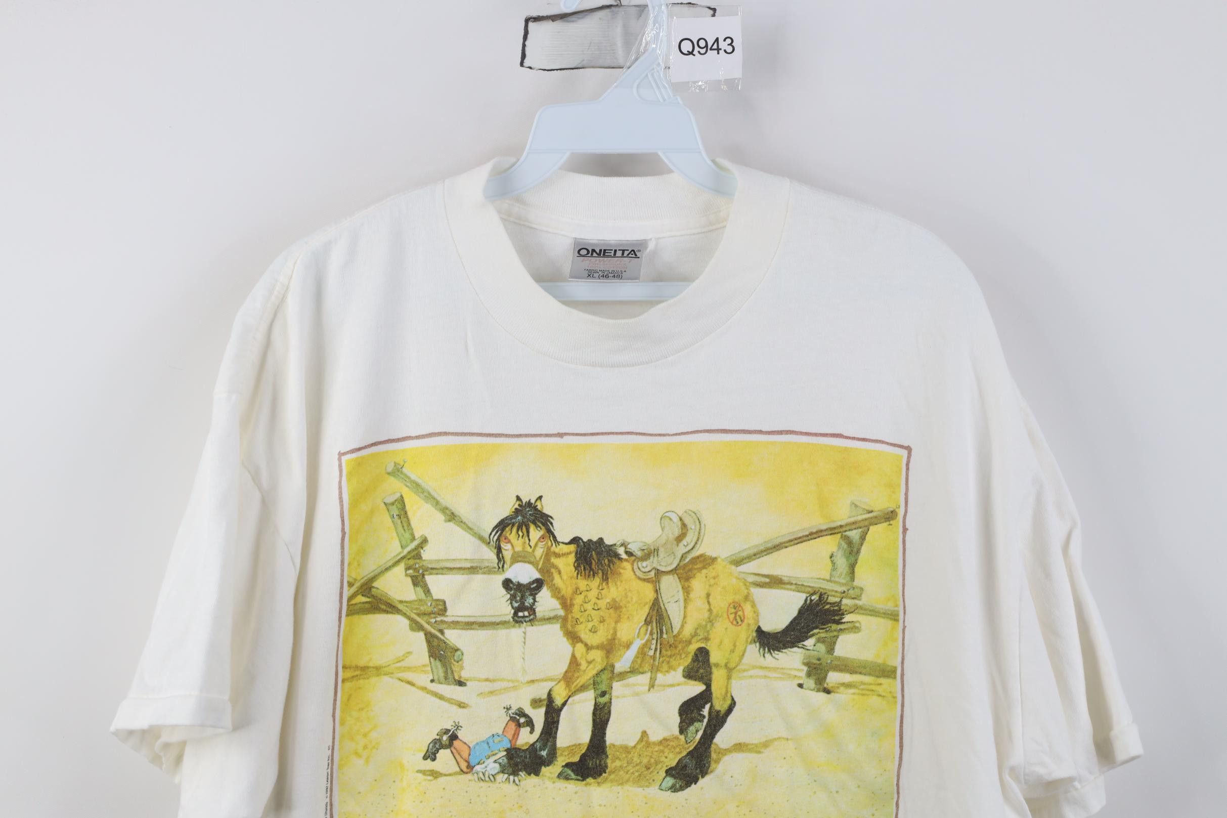 Vintage Vintage 90s Streetwear Cowboy Horse Short Sleeve T-Shirt Size US XL / EU 56 / 4 - 2 Thumbnail