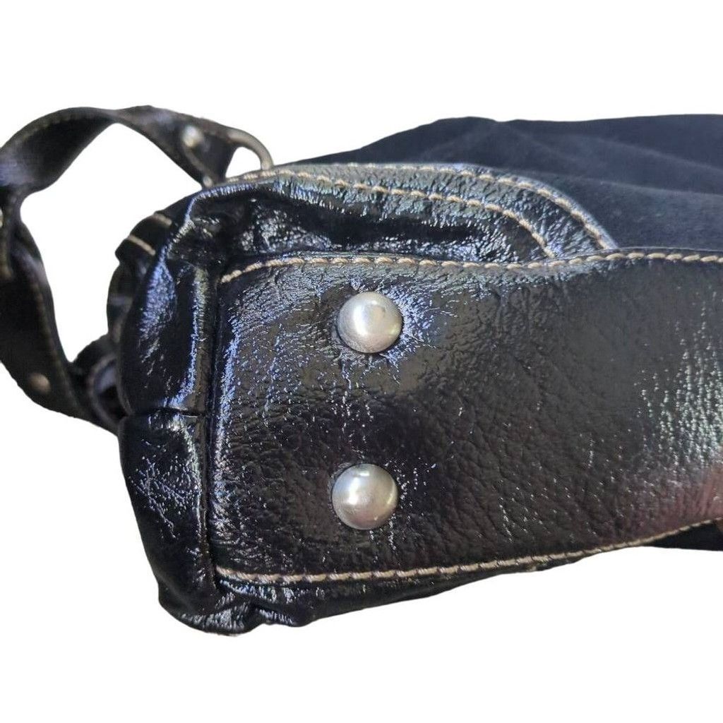 The Sak The Sak Suede Patent Leather Black Hobo Size ONE SIZE - 5 Thumbnail