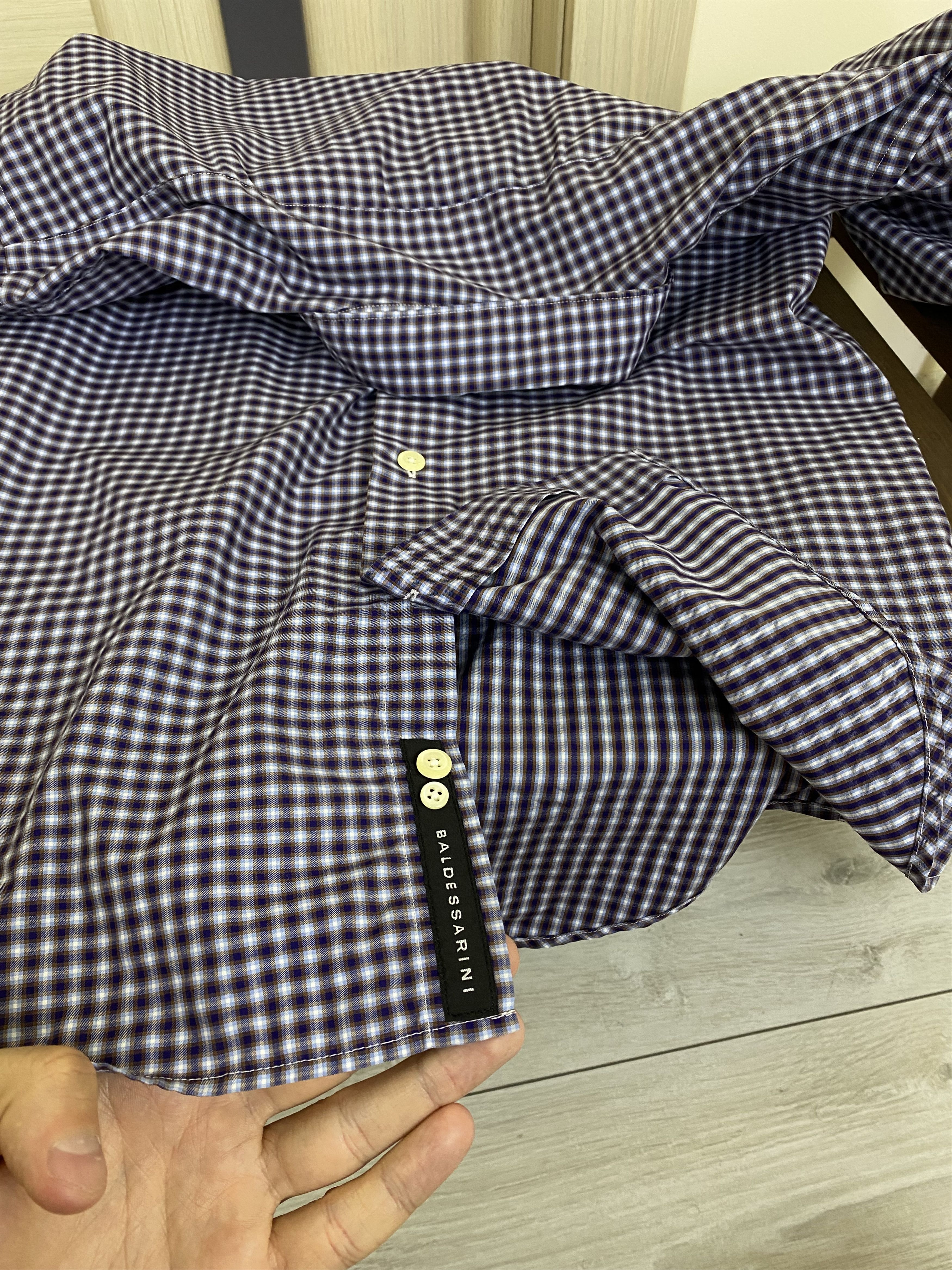 Baldessarini Baldessarini checkered stripped classic shirt Size US M / EU 48-50 / 2 - 10 Thumbnail