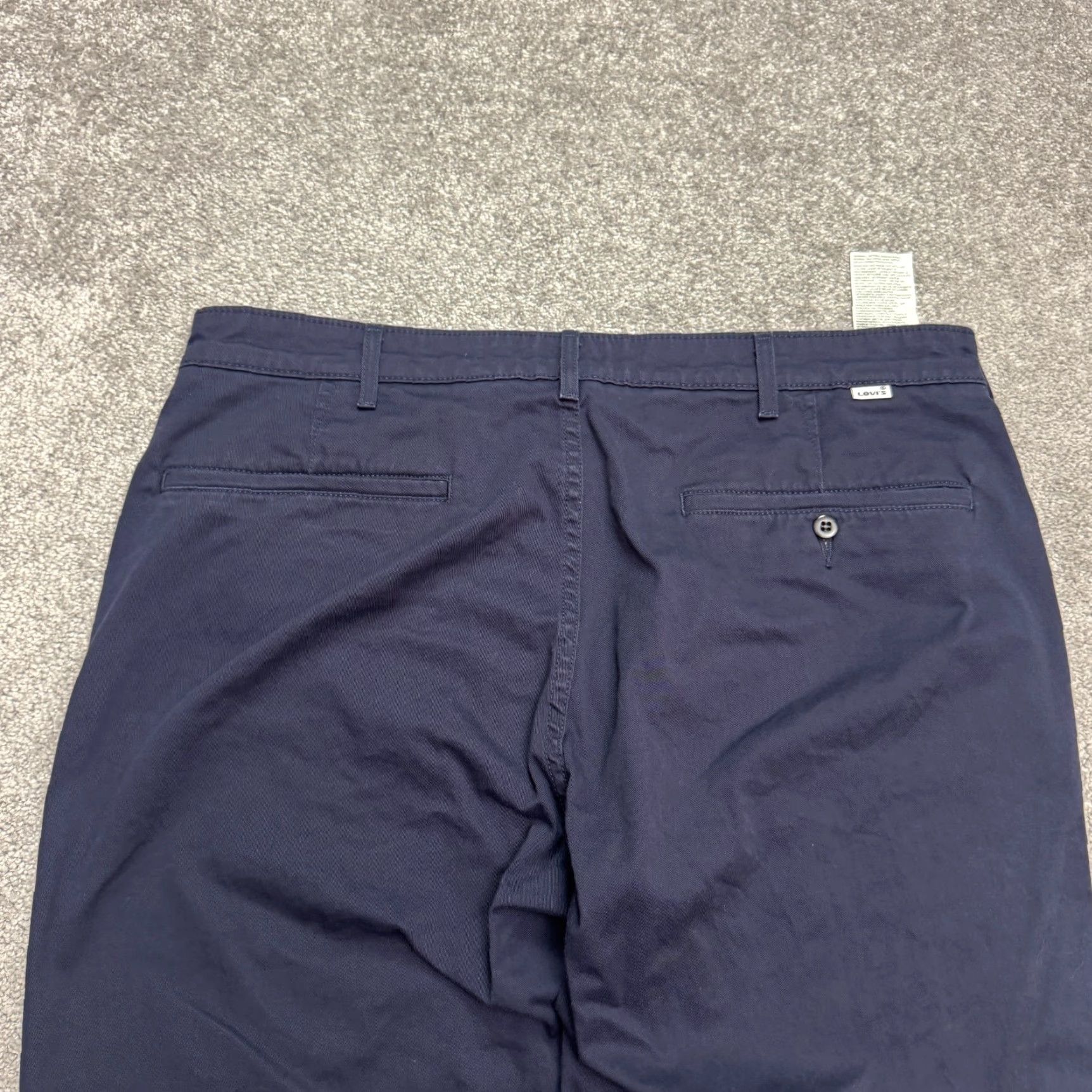 Bonobos Levi's Cotton Chino Pants Mens 36x30 Navy Blue Straight Leg Flat Front Classic Size US 36 / EU 52 - 4 Thumbnail