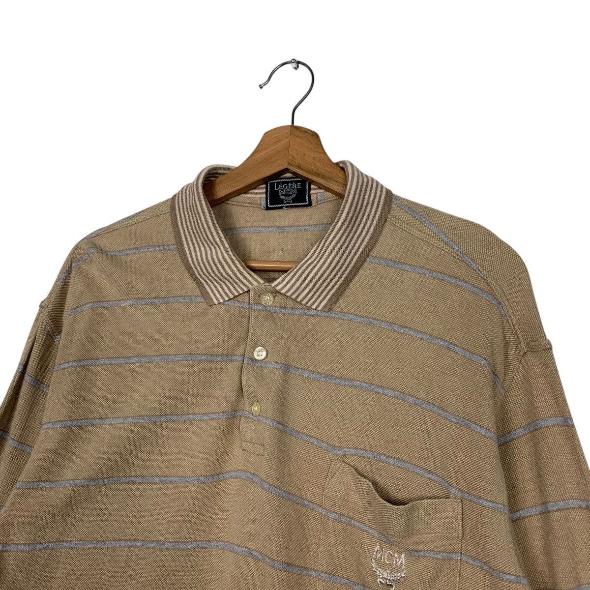 MCM Vintage 90’s MCM LEGERE Striped Long Sleeve Polos #2605-C117 Size US L / EU 52-54 / 3 - 7 Thumbnail