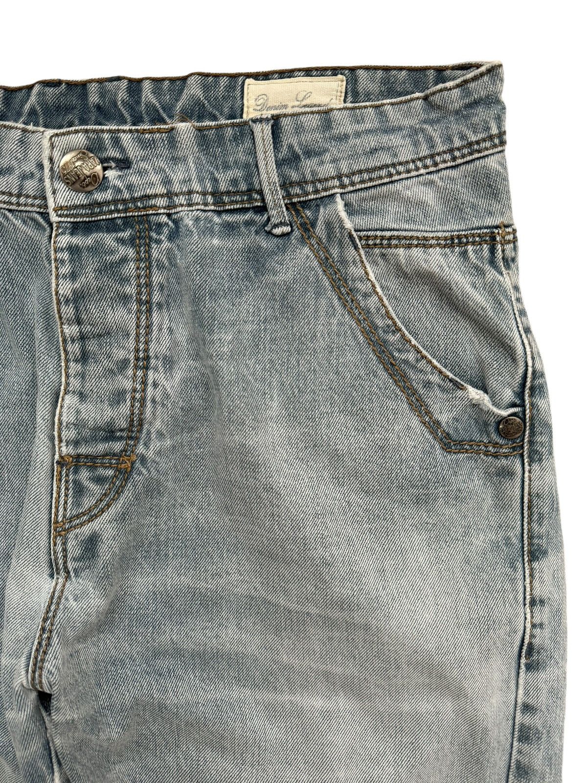 If Six Was Nine Vintage Zara Buckle Back Faded Distressed Jeans Size US 33 - 2 Thumbnail