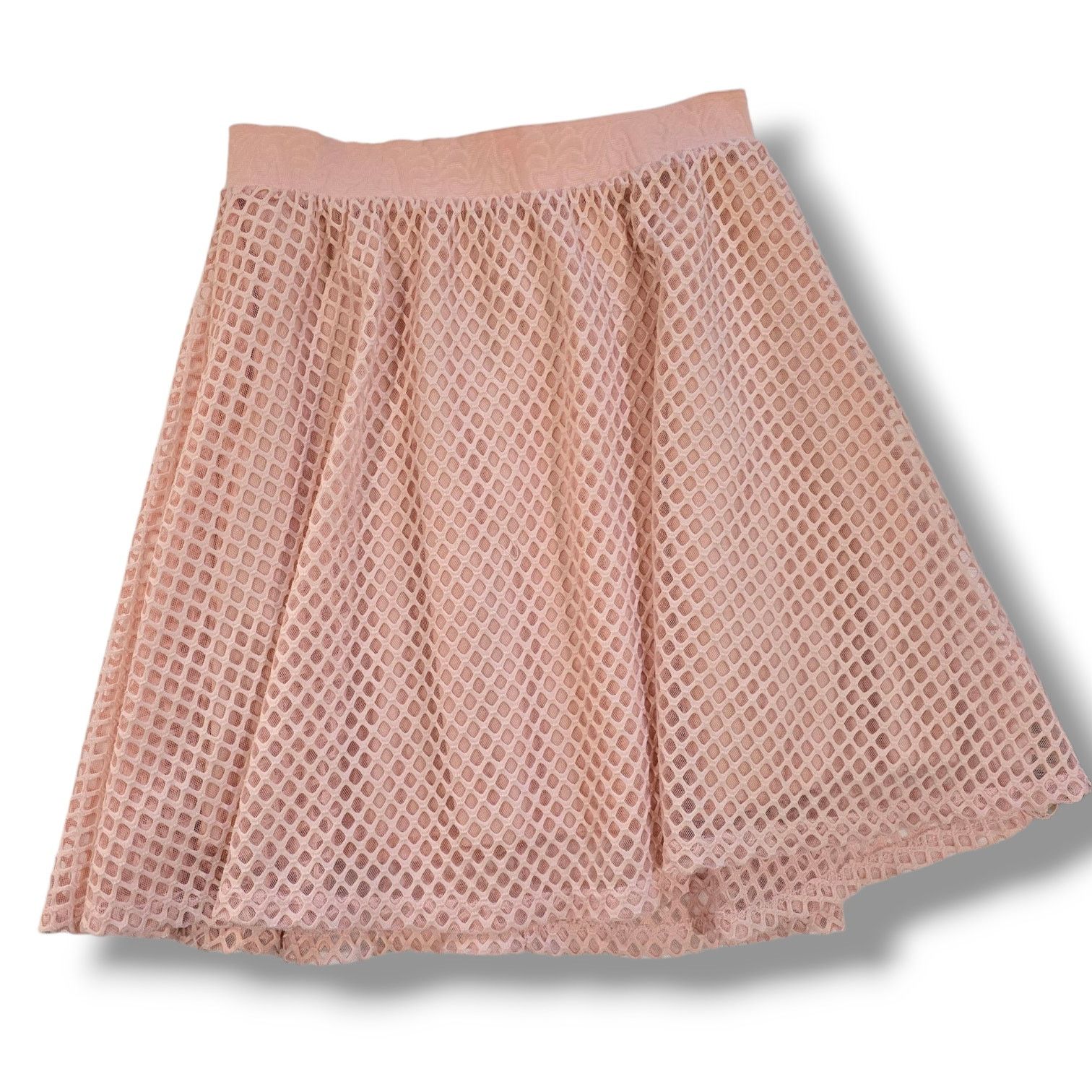 Other Metro Wear Women’s Dusty Pink Lace Overlay Skater Skirt Size 26" / US 2 / IT 38 - 4 Thumbnail
