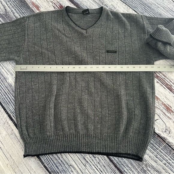 Hugo Boss Vintage Hugo Boss Ribbed Cotton Knit Gray Sweater Size US M / EU 48-50 / 2 - 7 Thumbnail