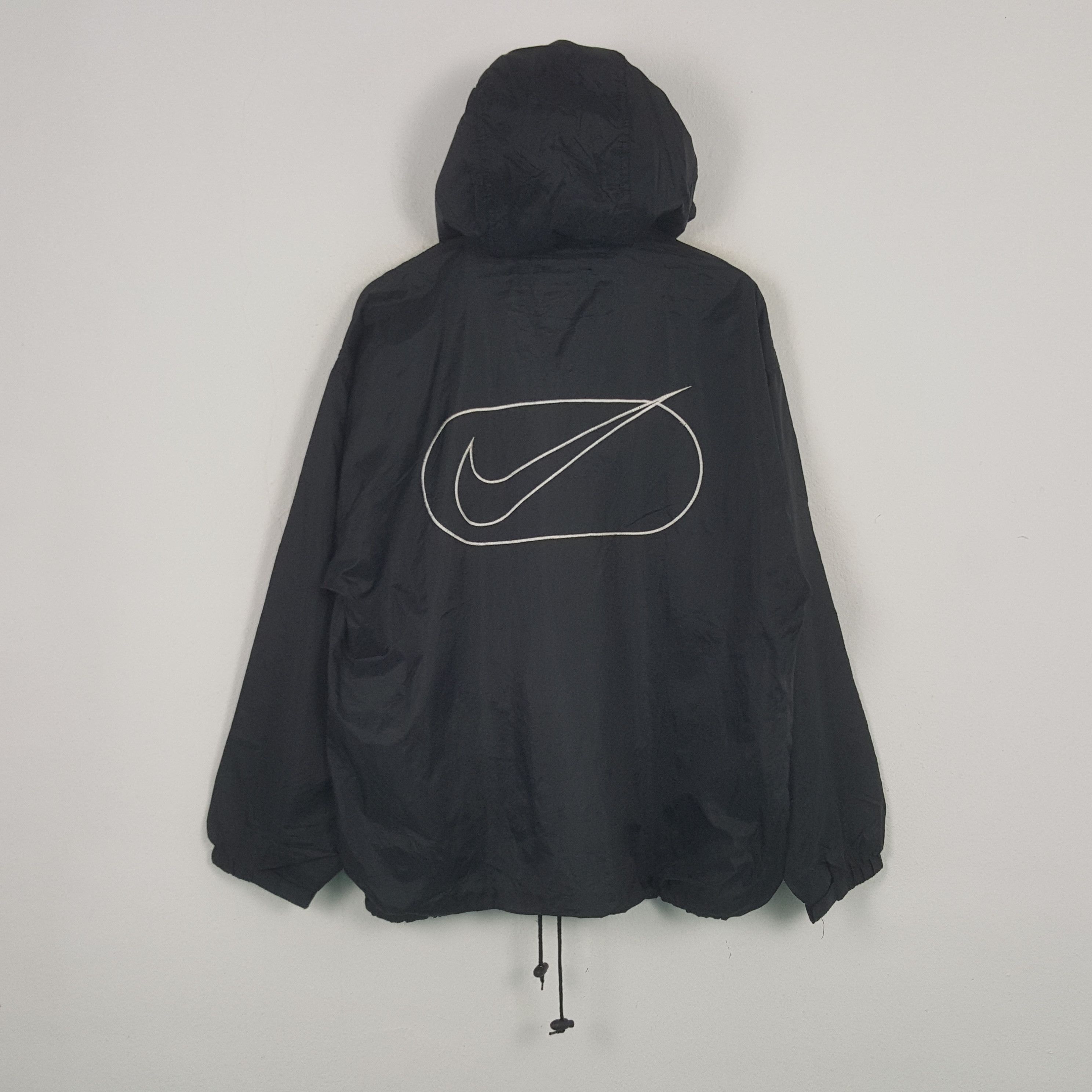Nike Vintage Nike Big Swoosh Windbreaker Jacket Size US L / EU 52-54 / 3 - 1 Thumbnail