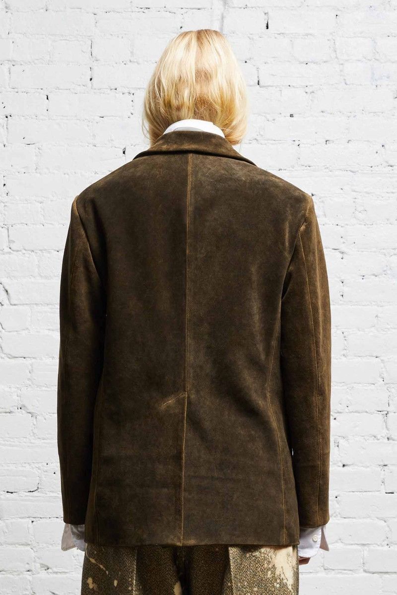 R13 Shrunken Leather Suede Blazer Jacket Medium Size XS / US 0-2 / IT 36-38 - 6 Thumbnail