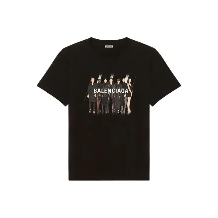 Balenciaga Balenciaga Black Short Sleeve Graphic T-Shirt Size US S / EU 44-46 / 1 - 1 Thumbnail