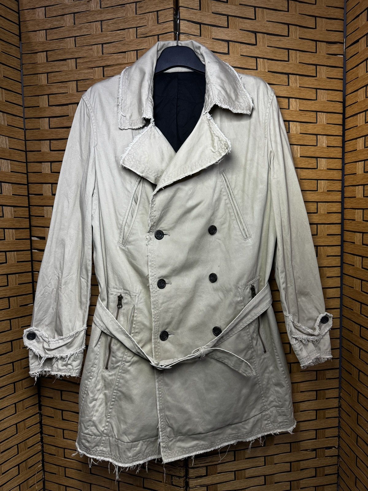 Japanese Brand × PPFM Vintage PPFM Trash Design Trench Coat Size US M / EU 48-50 / 2 - 1 Thumbnail