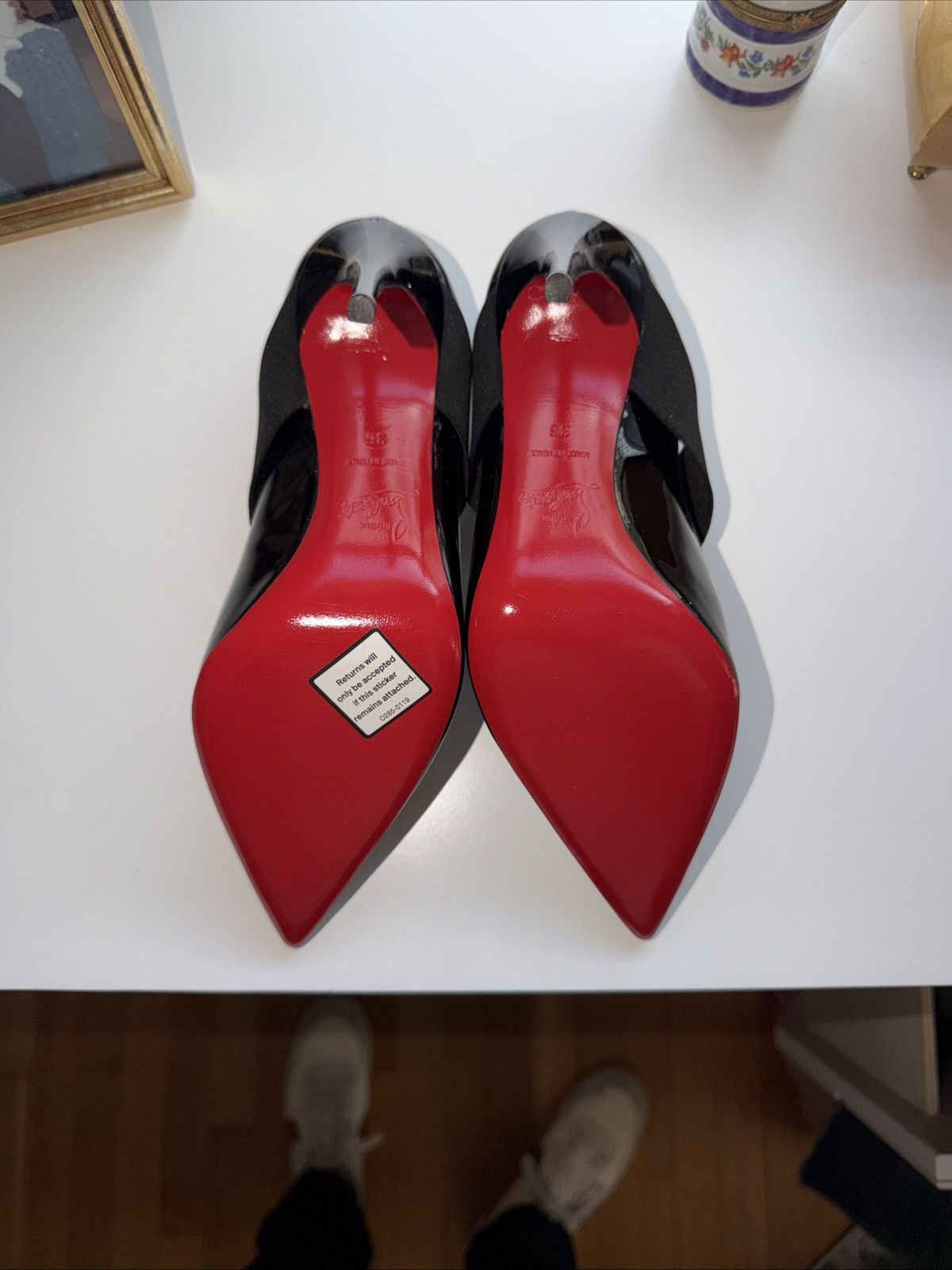 Christian Louboutin Christian Louboutin Sharpstagram Cross-Strap Black Size US 6 / IT 36 - 1 Thumbnail