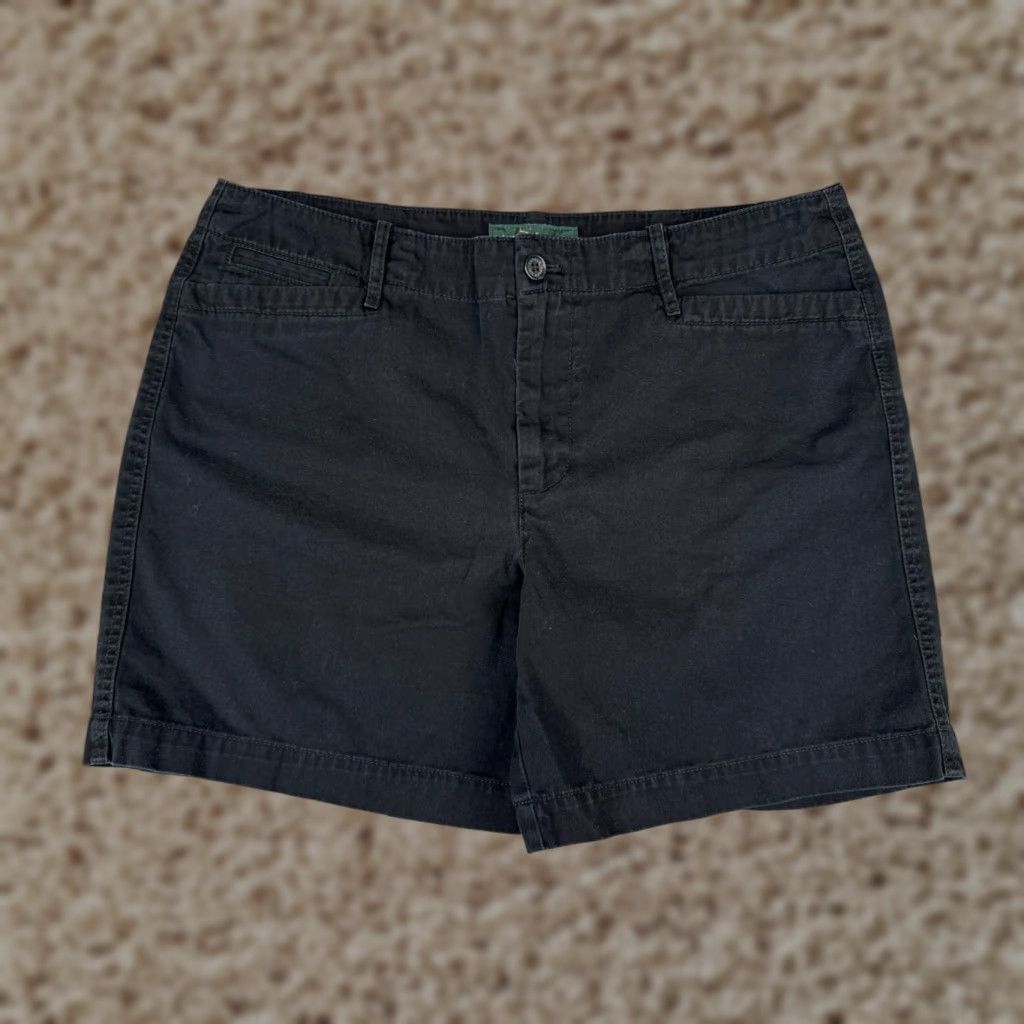 Ralph Lauren Lauren Ralph Lauren Women's Shorts 14P Black Twill Chino Hiking Activewear Size 36" / US 14 / IT 50 - 1 Thumbnail