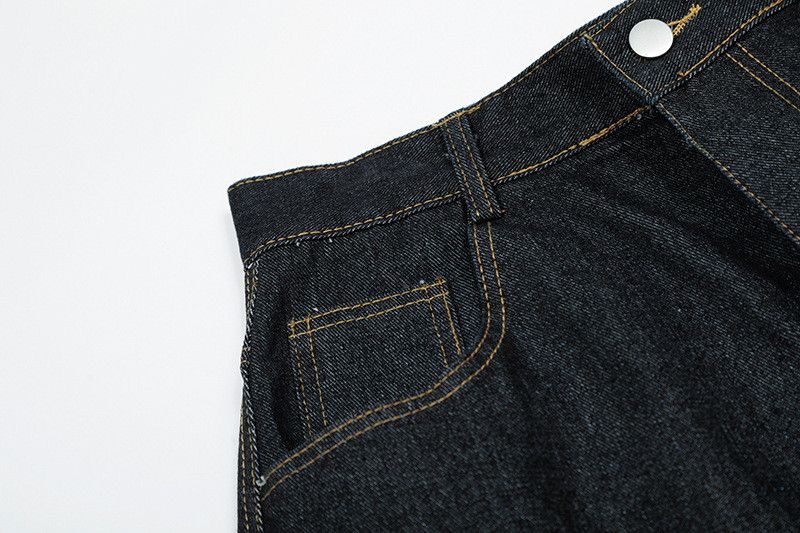 Japanese Brand Retro washed men's high street cleanfit loose jeans Size US 32 / EU 48 - 4 Thumbnail