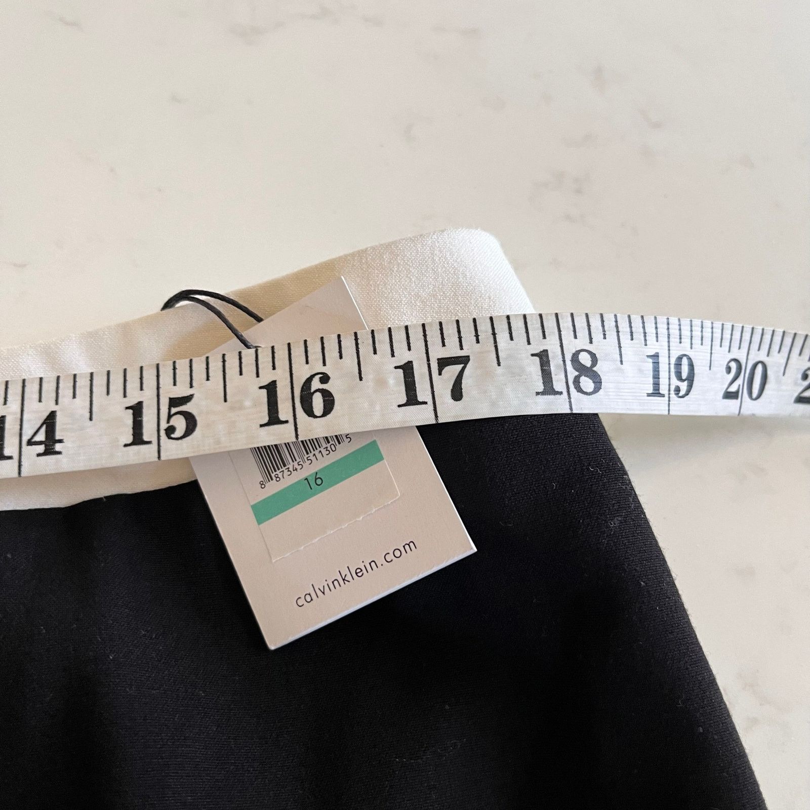 Calvin Klein Calvin Klein Black White Knee Length Pencil Skirt Size 38" / US 16 / IT 52 - 7 Thumbnail