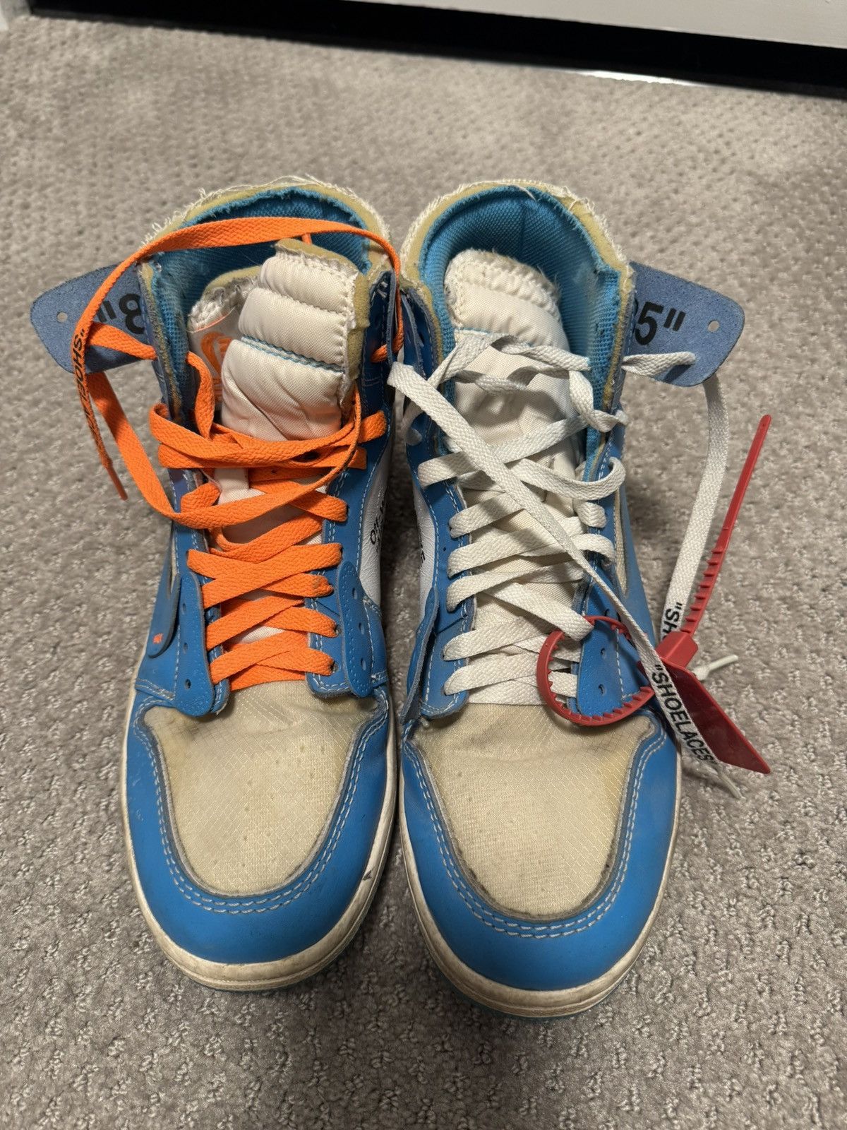 Nike × Off-White Air Jordan 1 Retro High OG 'UNC' Off White Size US 10 / EU 43 - 4 Thumbnail