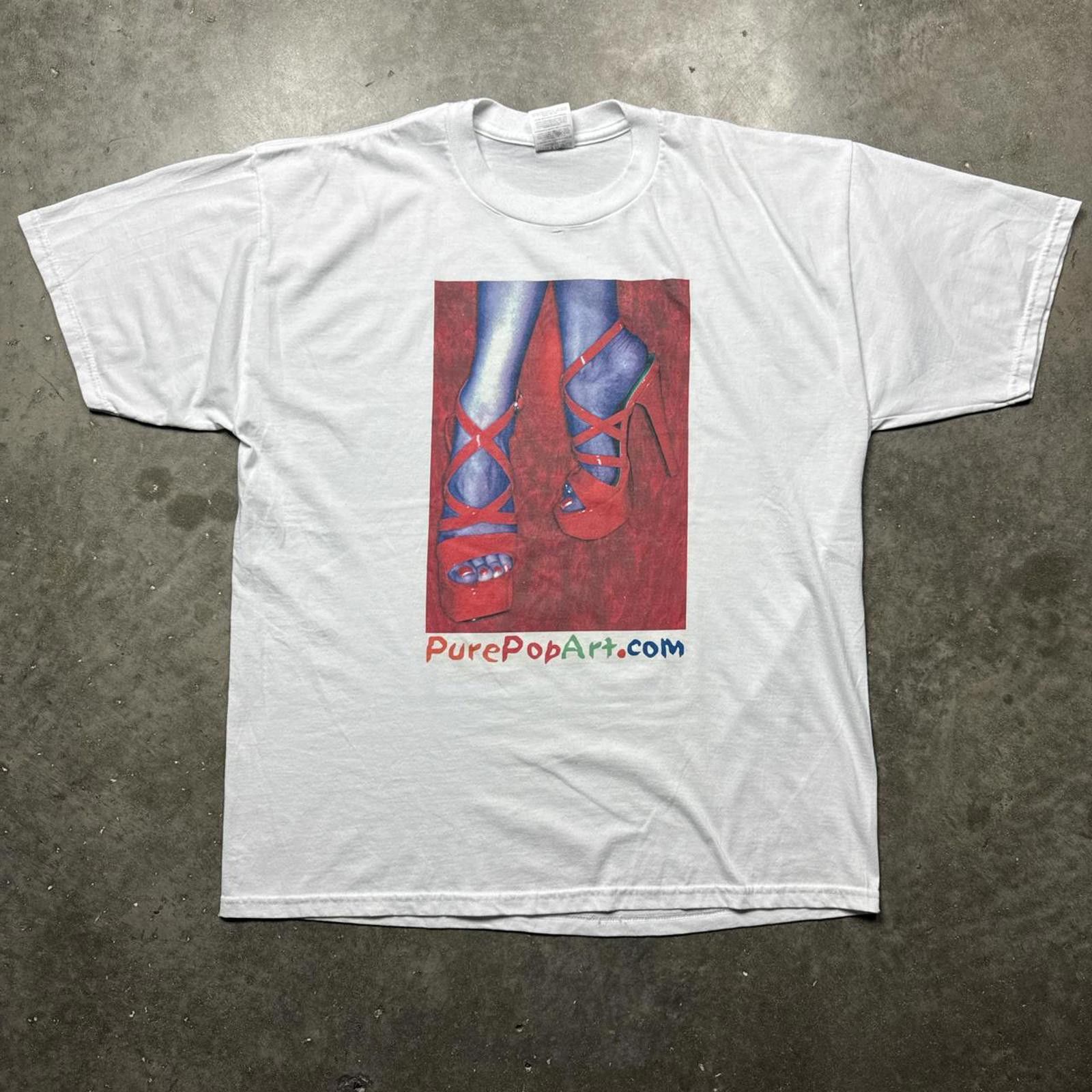 Jerzees Red Heels Pure Pop Art Vintage Y2k Graphic T-Shirt Size US XL / EU 56 / 4 - 1 Thumbnail