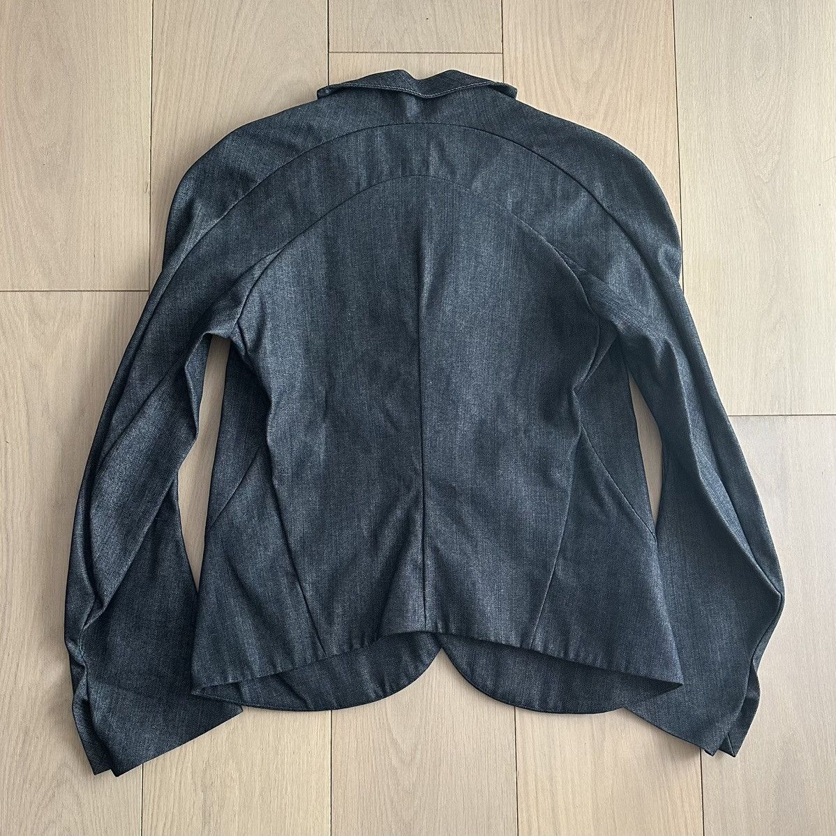 threeASFOUR AsFour SS2006 Circular Cut Denim Jacket Size M / US 6-8 / IT 42-44 - 2 Thumbnail
