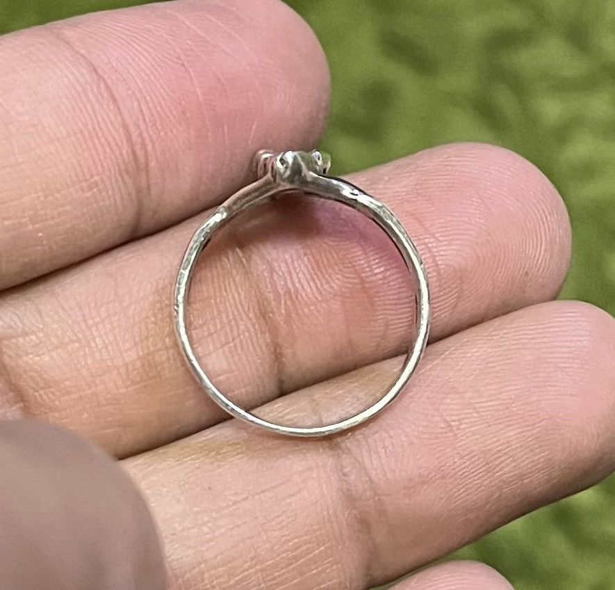 Jewelry × Vintage Rare Vintage Hanging Skeleton Silver Ring Size ONE SIZE - 4 Thumbnail