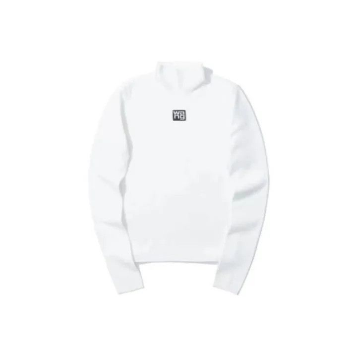 Alexander Wang Alexander Wang White High Neck Knit Sweater 0079 Size S / US 4 / IT 40 - 1 Thumbnail