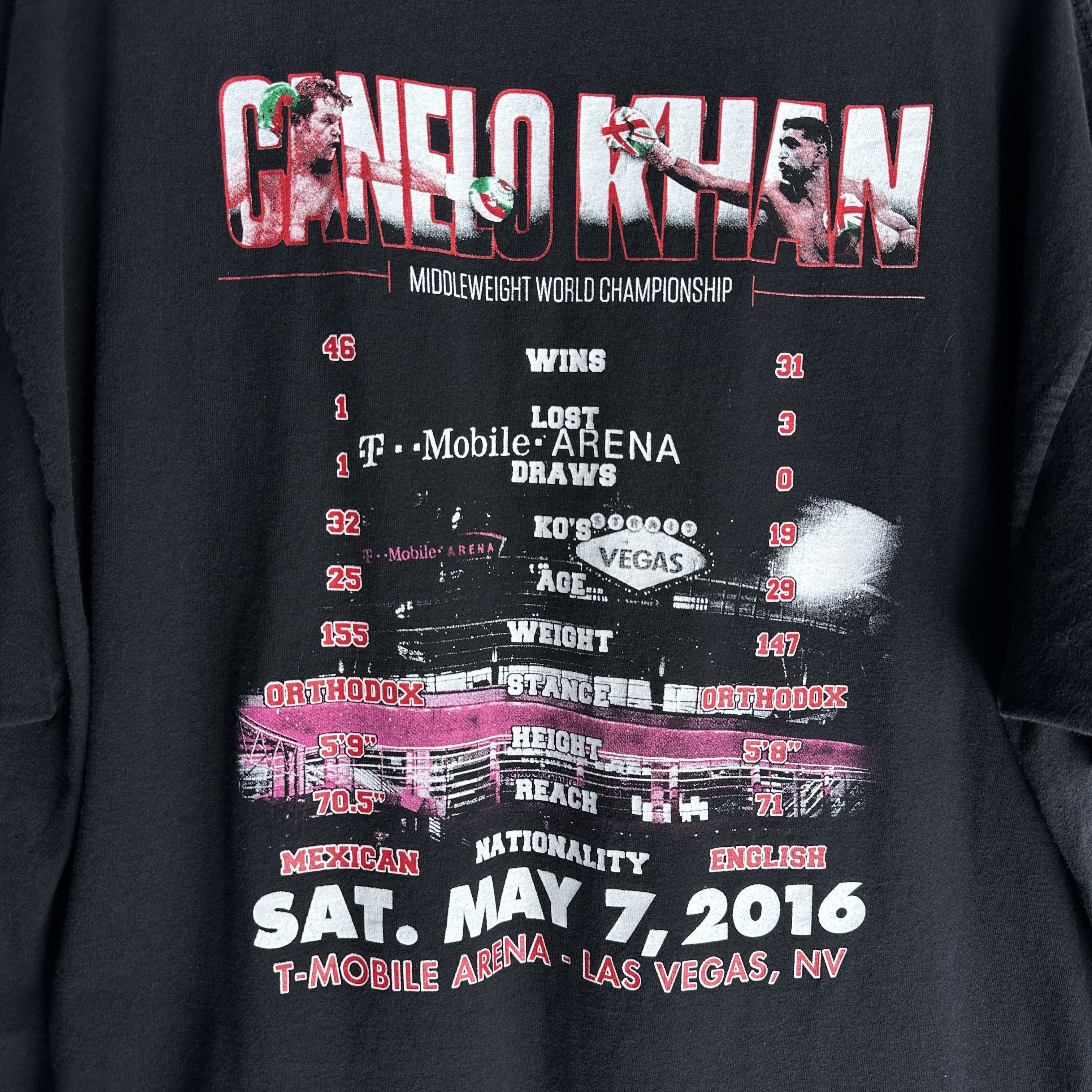 Other Vtg Canelo vs Amir Khan T-Shirt Mens 2XL Black Boxing Fight Size US XXL / EU 58 / 5 - 6 Thumbnail