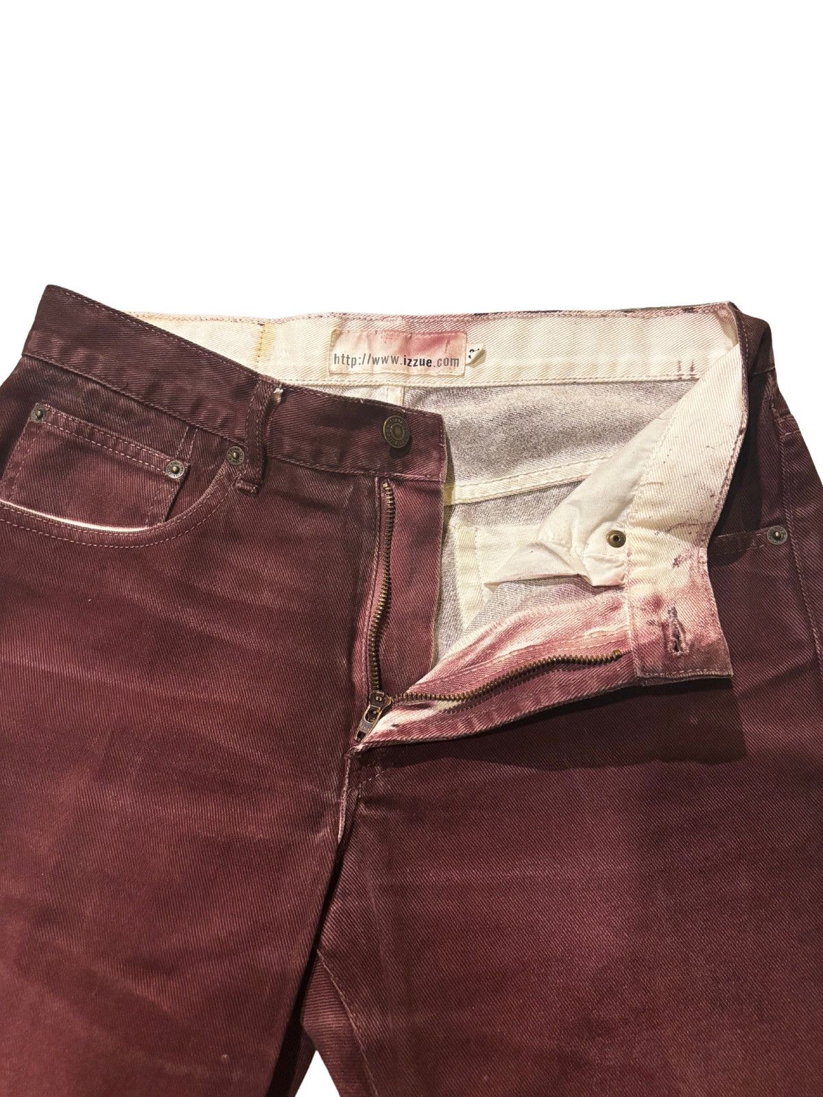 izzue Men’s brown burgundy Jeans.mj0209 Size US 31 - 7 Thumbnail